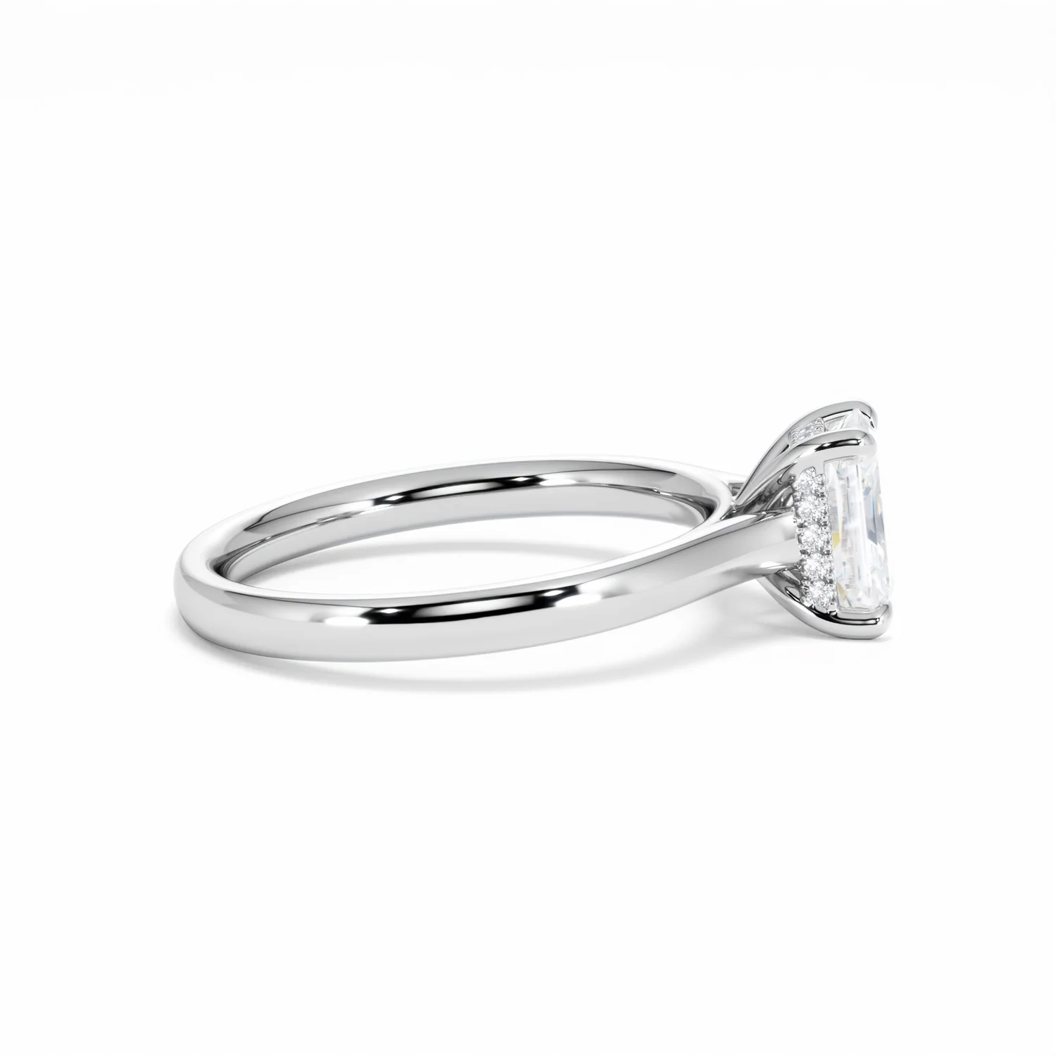 Amora Radiant 1.00ct Hidden Halo Diamond Engagement Ring G/VS1 Set in Platinum - Image 29