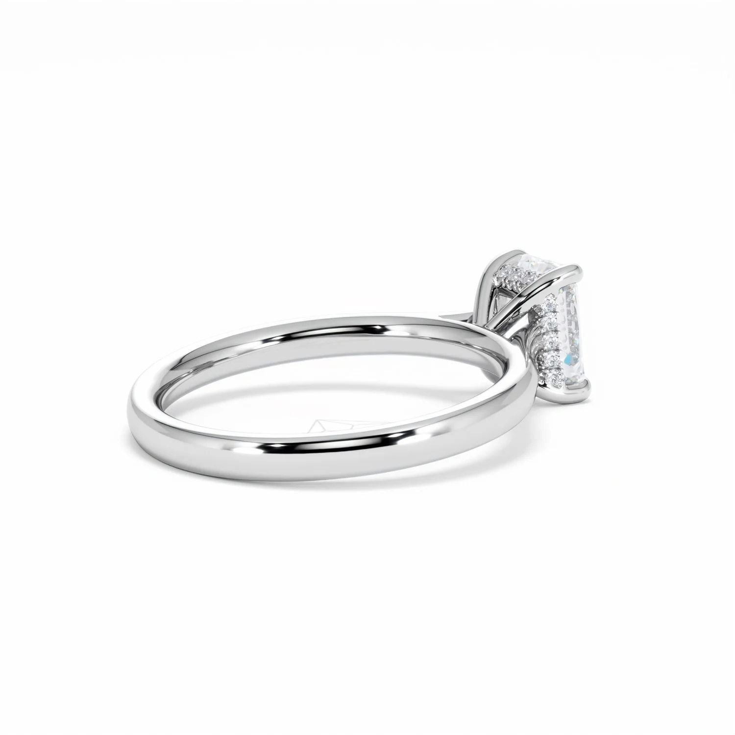 Amora Radiant 1.00ct Hidden Halo Diamond Engagement Ring G/VS1 Set in Platinum - Image 38