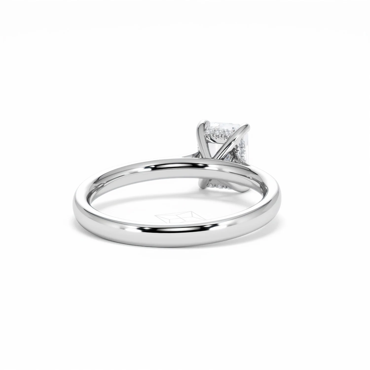 Amora Radiant 1.00ct Hidden Halo Diamond Engagement Ring G/VS1 Set in Platinum - Image 45