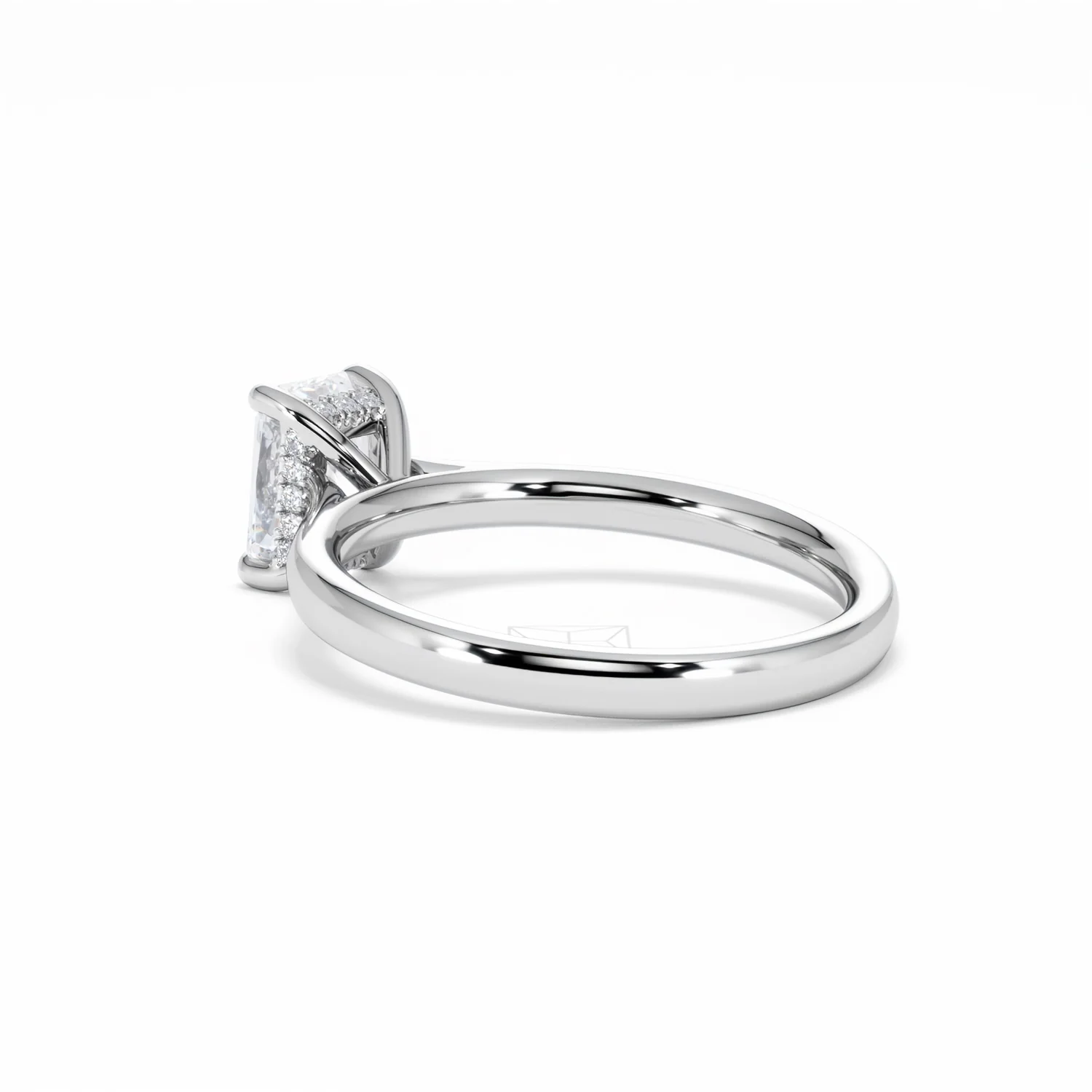 Amora Radiant 1.00ct Hidden Halo Diamond Engagement Ring G/VS1 Set in Platinum - Image 60