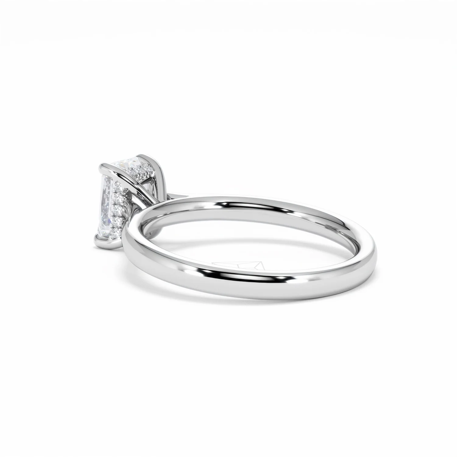 Amora Radiant 1.00ct Hidden Halo Diamond Engagement Ring G/VS1 Set in Platinum - Image 61