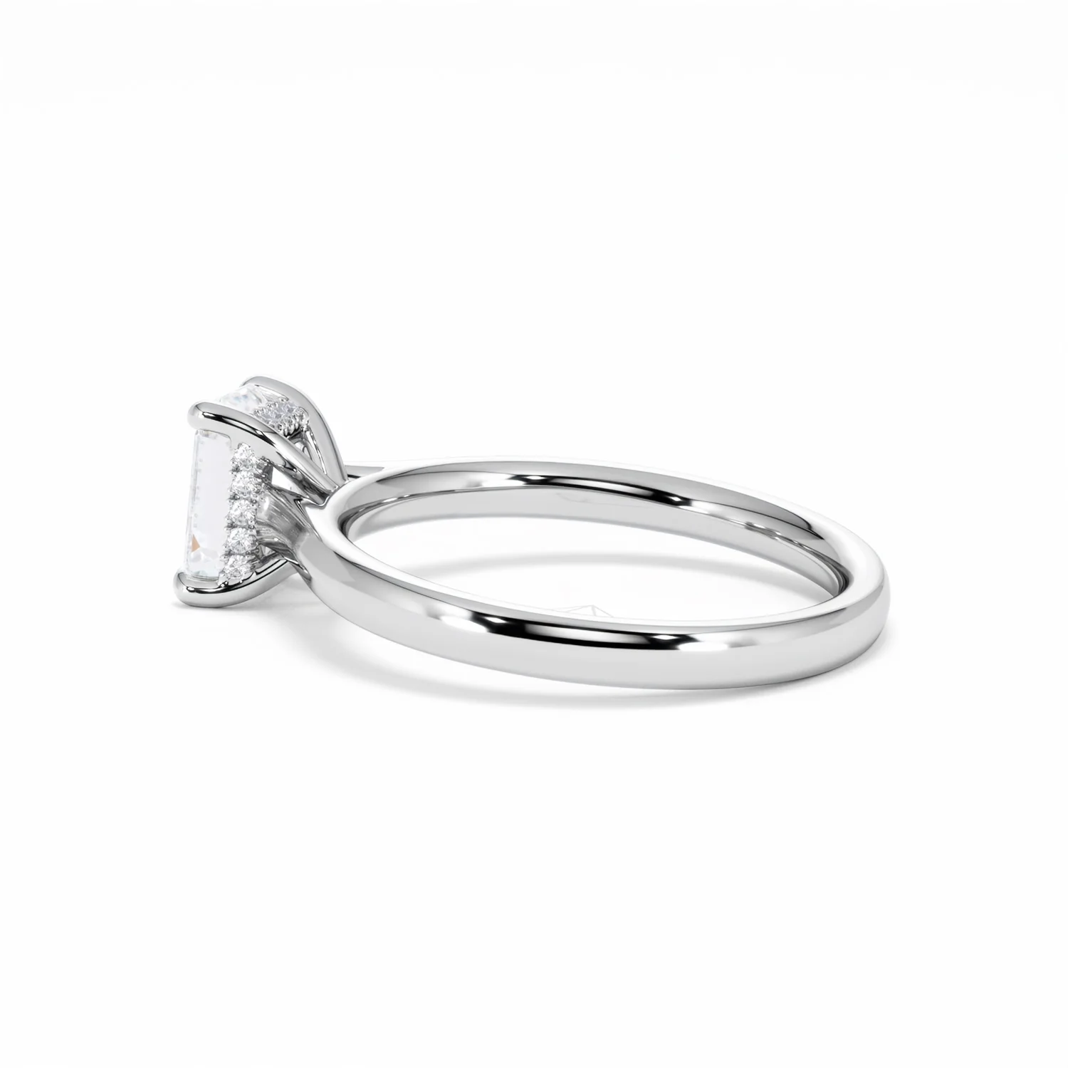 Amora Radiant 1.00ct Hidden Halo Diamond Engagement Ring G/VS1 Set in Platinum - Image 65