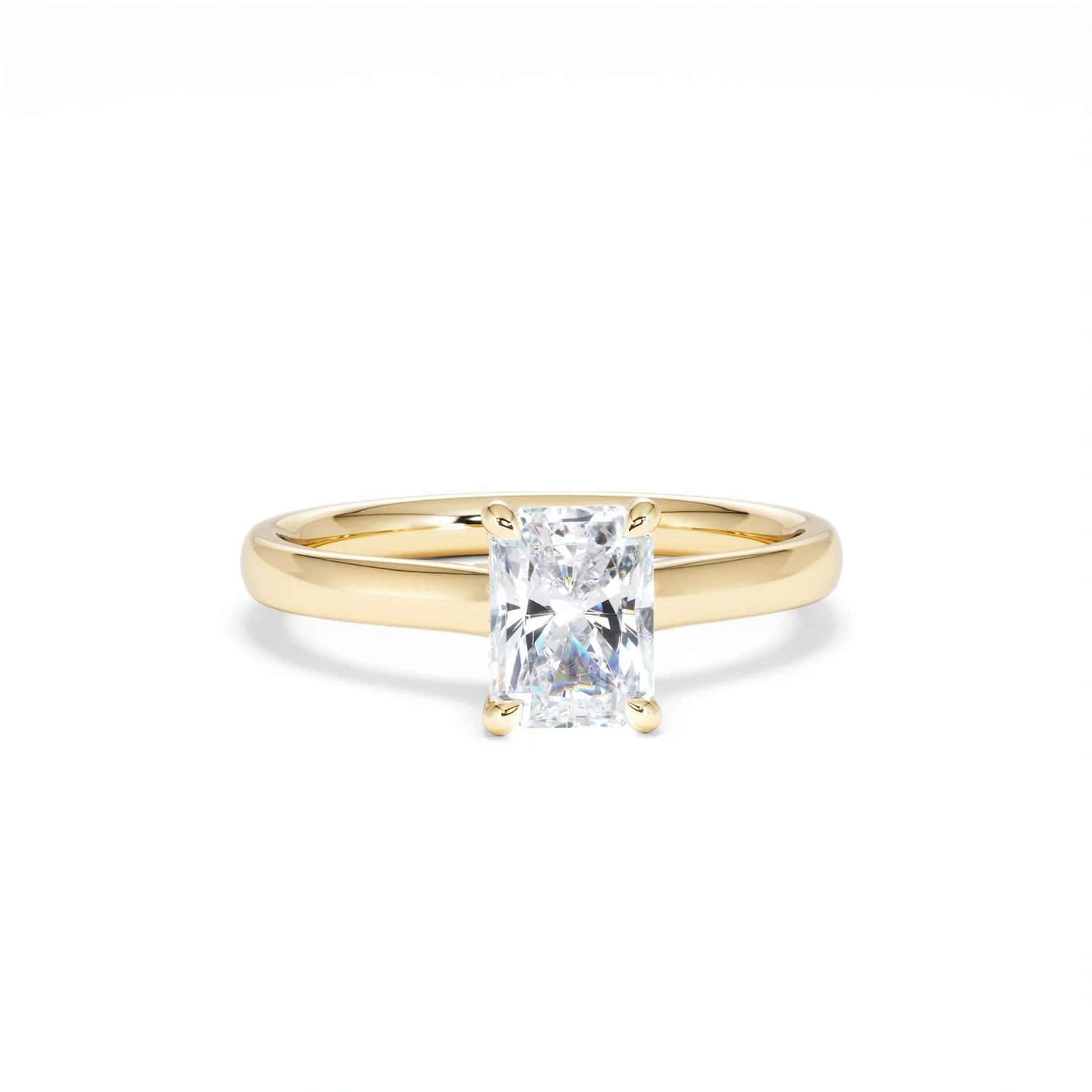 Amora Radiant 1.00ct Hidden Halo Lab Diamond Engagement Ring F/VS1 Set in 18K Gold - Image 11