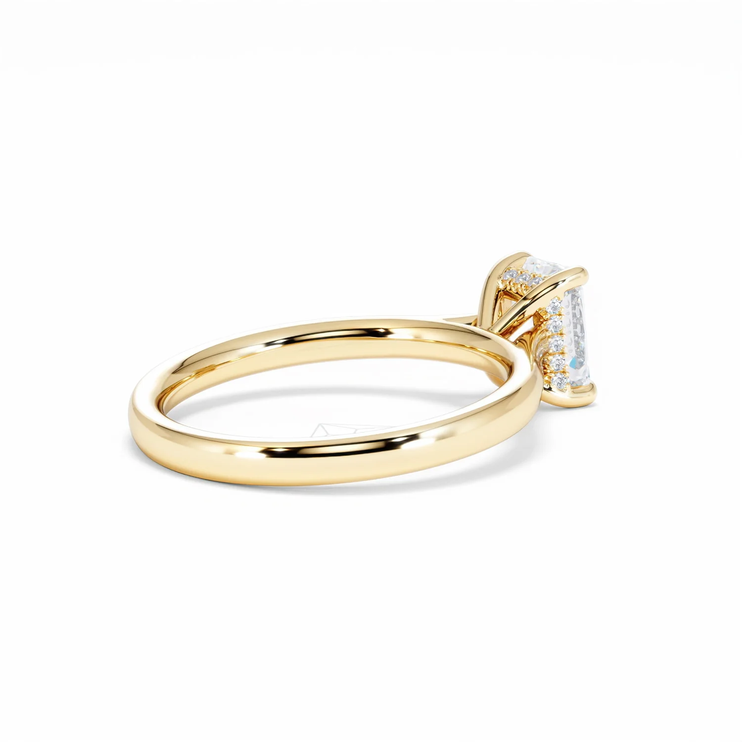 Amora Radiant 1.00ct Hidden Halo Lab Diamond Engagement Ring F/VS1 Set in 18K Gold - Image 38
