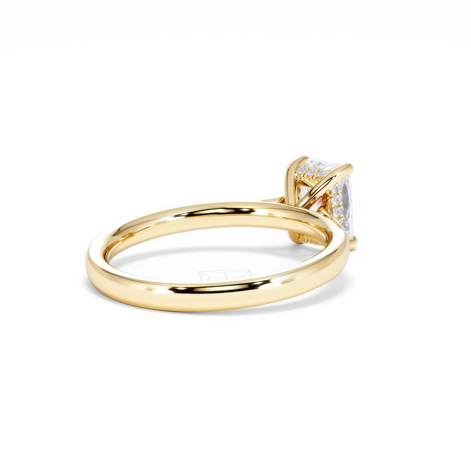 Amora Radiant 1.00ct Hidden Halo Lab Diamond Engagement Ring F/VS1 Set in 18K Gold - Image 41