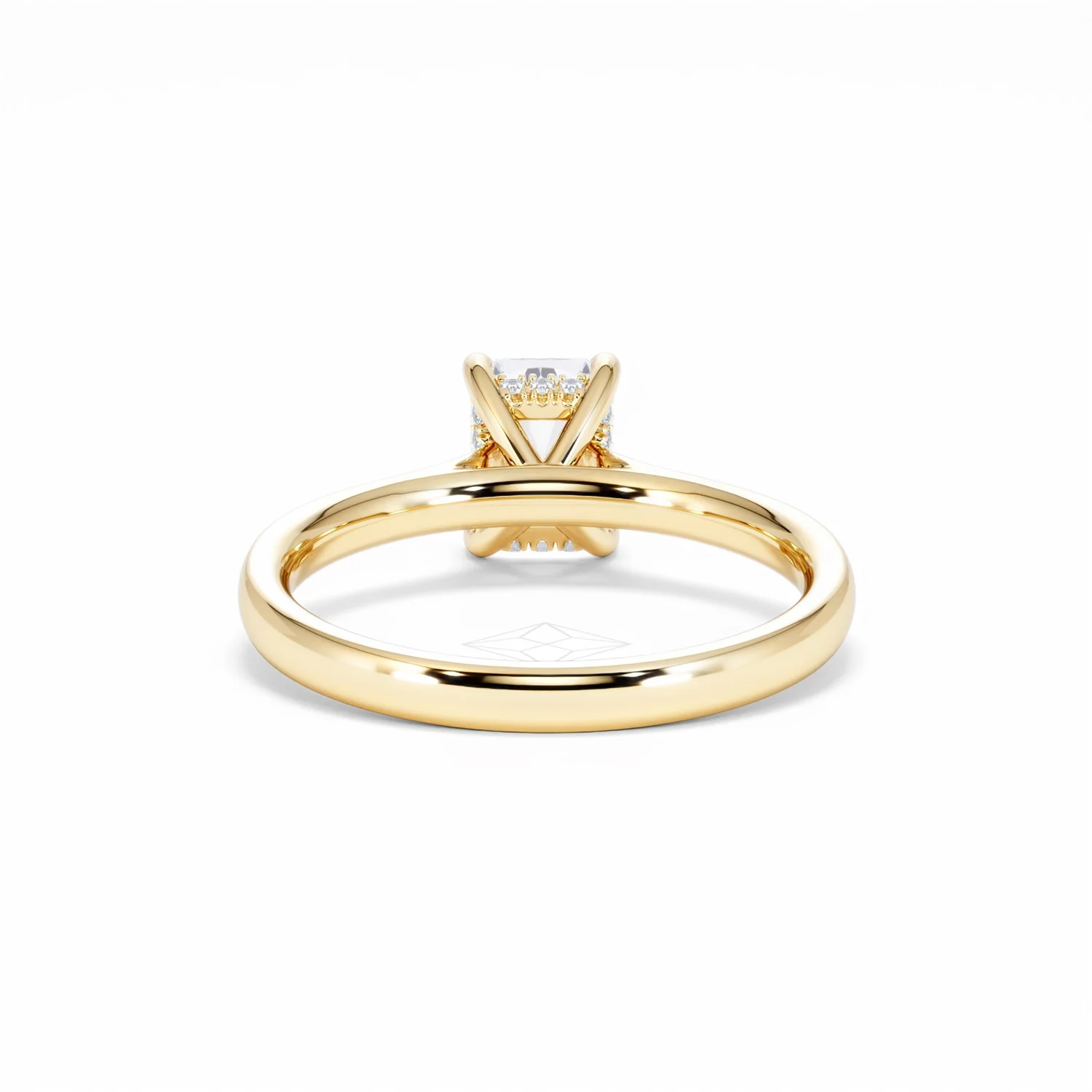 Amora Radiant 1.00ct Hidden Halo Lab Diamond Engagement Ring F/VS1 Set in 18K Gold - Image 50
