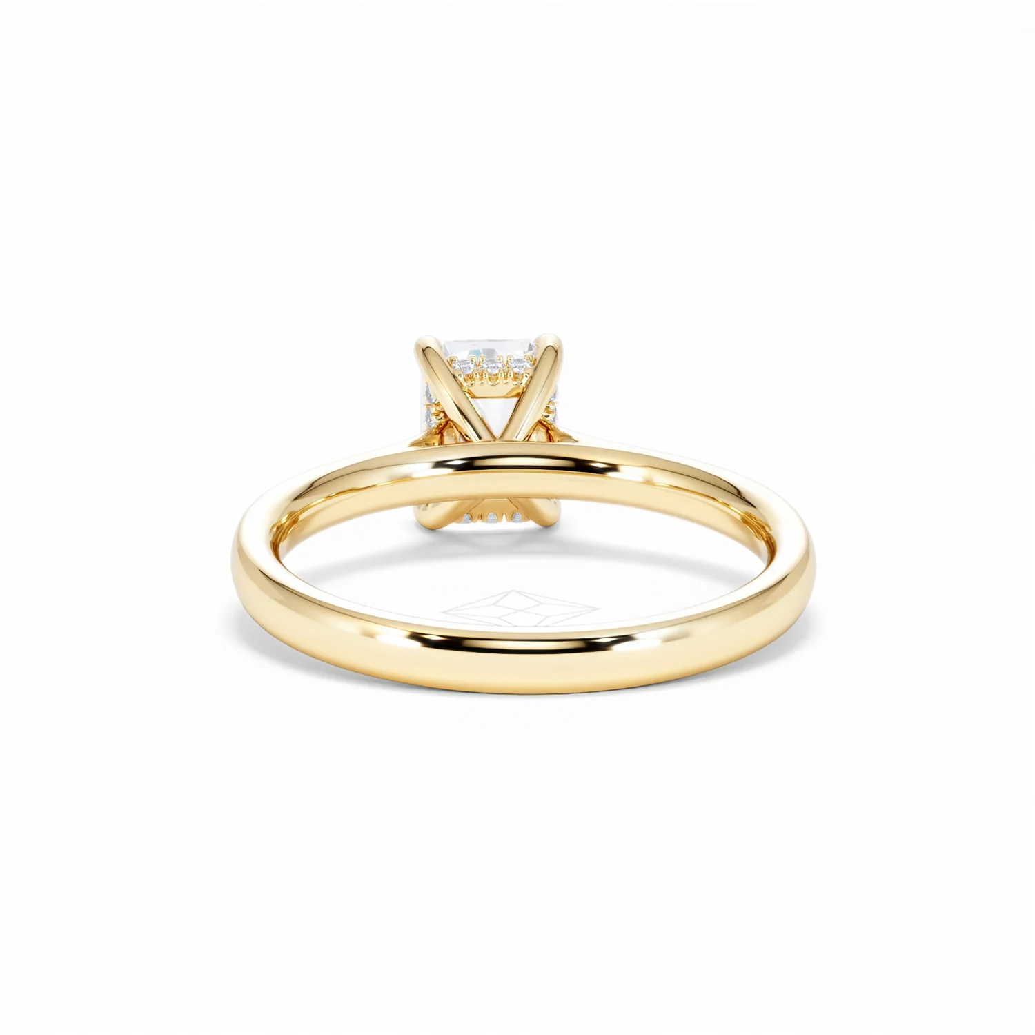 Amora Radiant 1.00ct Hidden Halo Lab Diamond Engagement Ring F/VS1 Set in 18K Gold - Image 51