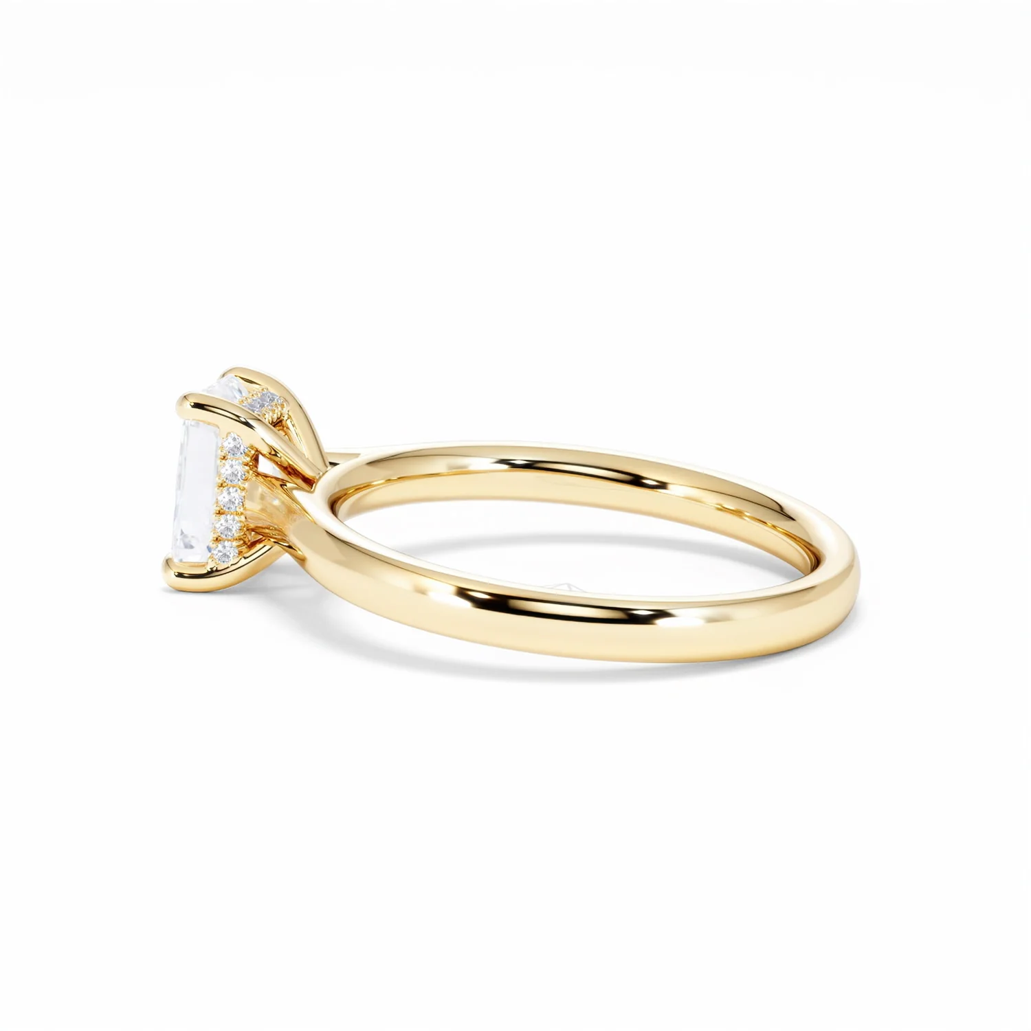 Amora Radiant 1.00ct Hidden Halo Lab Diamond Engagement Ring F/VS1 Set in 18K Gold - Image 66