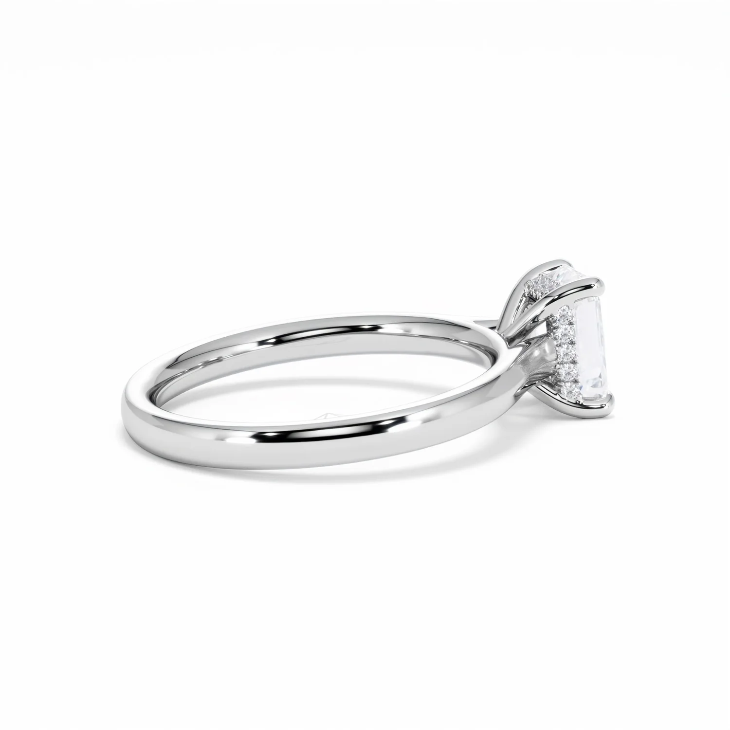 Amora Radiant 1.00ct Hidden Halo Lab Diamond Engagement Ring F/VS1 Set in Platinum - Image 34