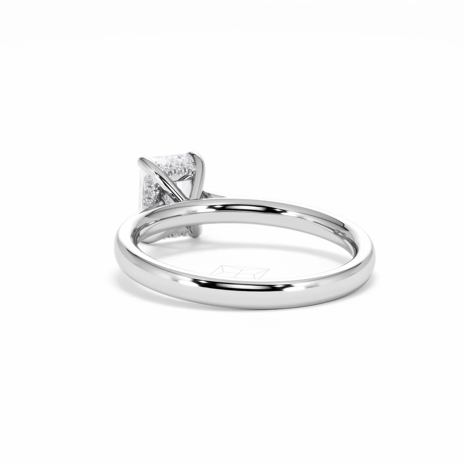 Amora Radiant 1.00ct Hidden Halo Lab Diamond Engagement Ring F/VS1 Set in Platinum - Image 56