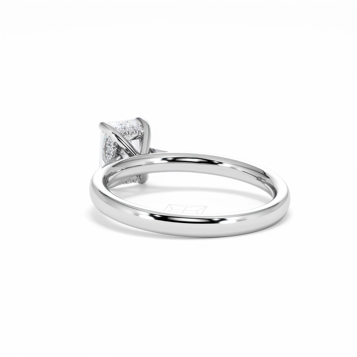 Amora Radiant 1.00ct Hidden Halo Lab Diamond Engagement Ring F/VS1 Set in Platinum - Image 57