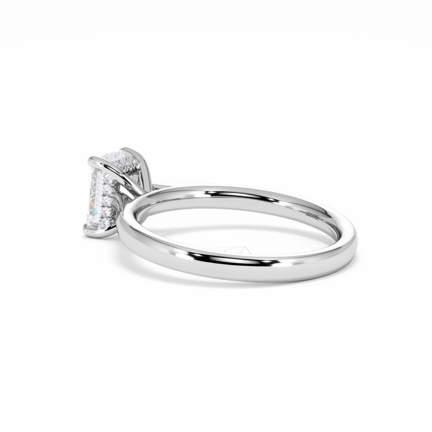 Amora Radiant 1.00ct Hidden Halo Lab Diamond Engagement Ring F/VS1 Set in Platinum - Image 62