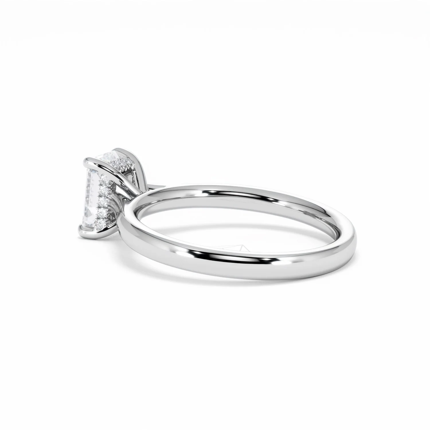 Amora Radiant 1.00ct Hidden Halo Lab Diamond Engagement Ring F/VS1 Set in Platinum - Image 63