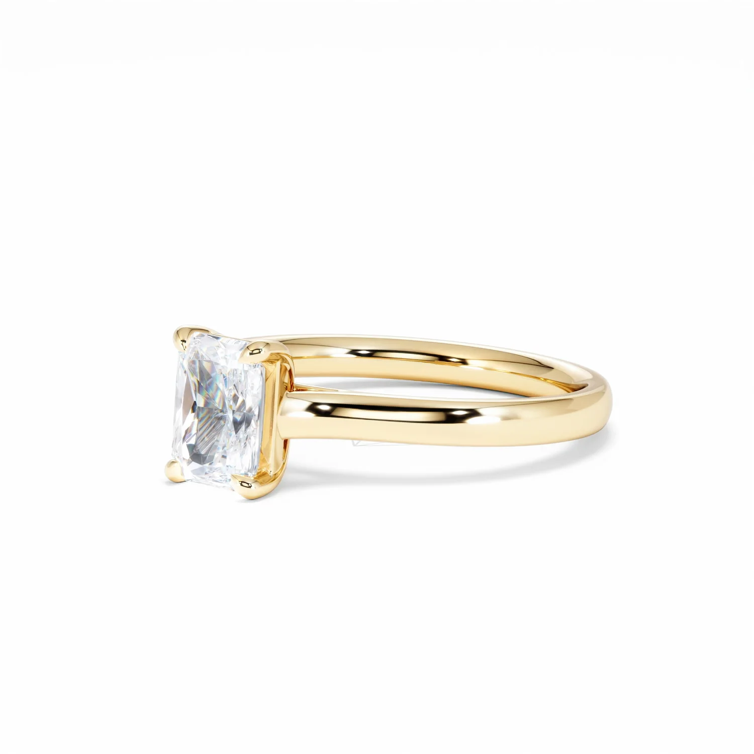 Amora Radiant 1.00ct Lab Diamond Engagement Ring F/VS1 Set in 18K Gold - Image 80