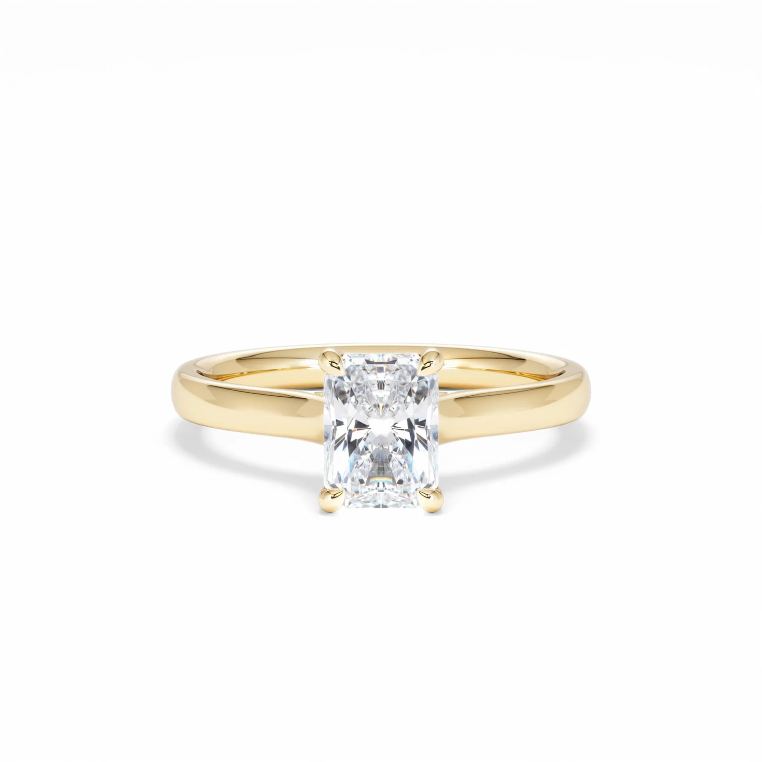 Amora Radiant 1.00ct Lab Diamond Engagement Ring F/VS1 Set in 18K Gold - Image 9