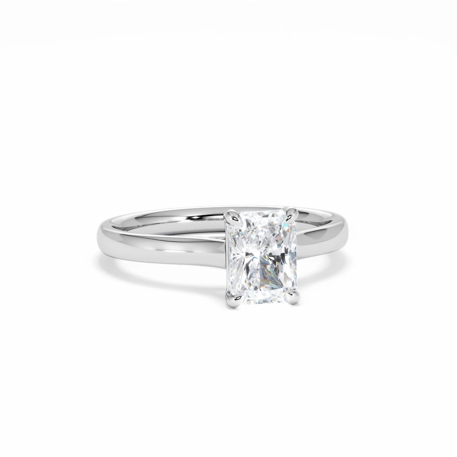 Amora Radiant 1.00ct Lab Diamond Engagement Ring F/VS1 Set in 18K White Gold - Image 13