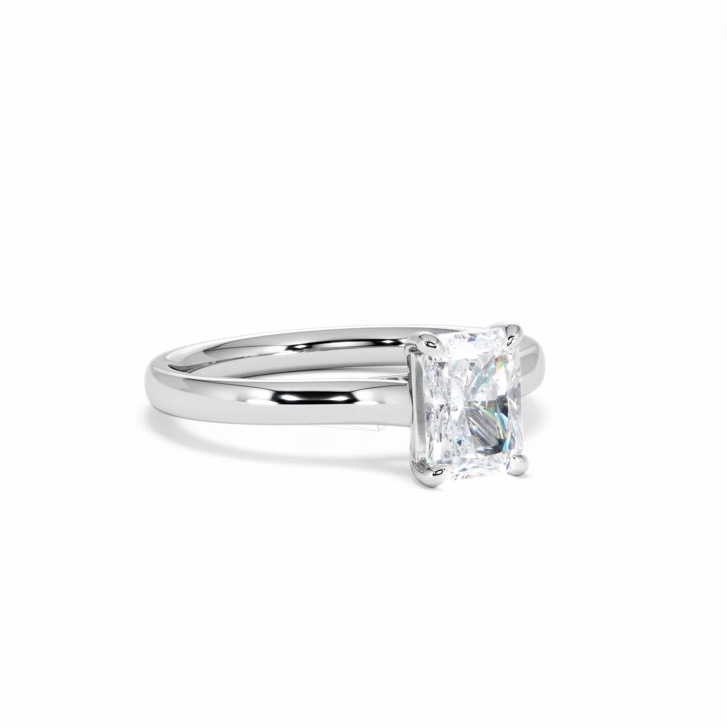 Amora Radiant 1.00ct Lab Diamond Engagement Ring F/VS1 Set in 18K White Gold - Image 16