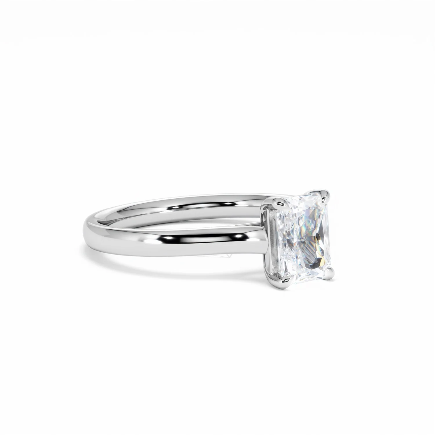 Amora Radiant 1.00ct Lab Diamond Engagement Ring F/VS1 Set in 18K White Gold - Image 18
