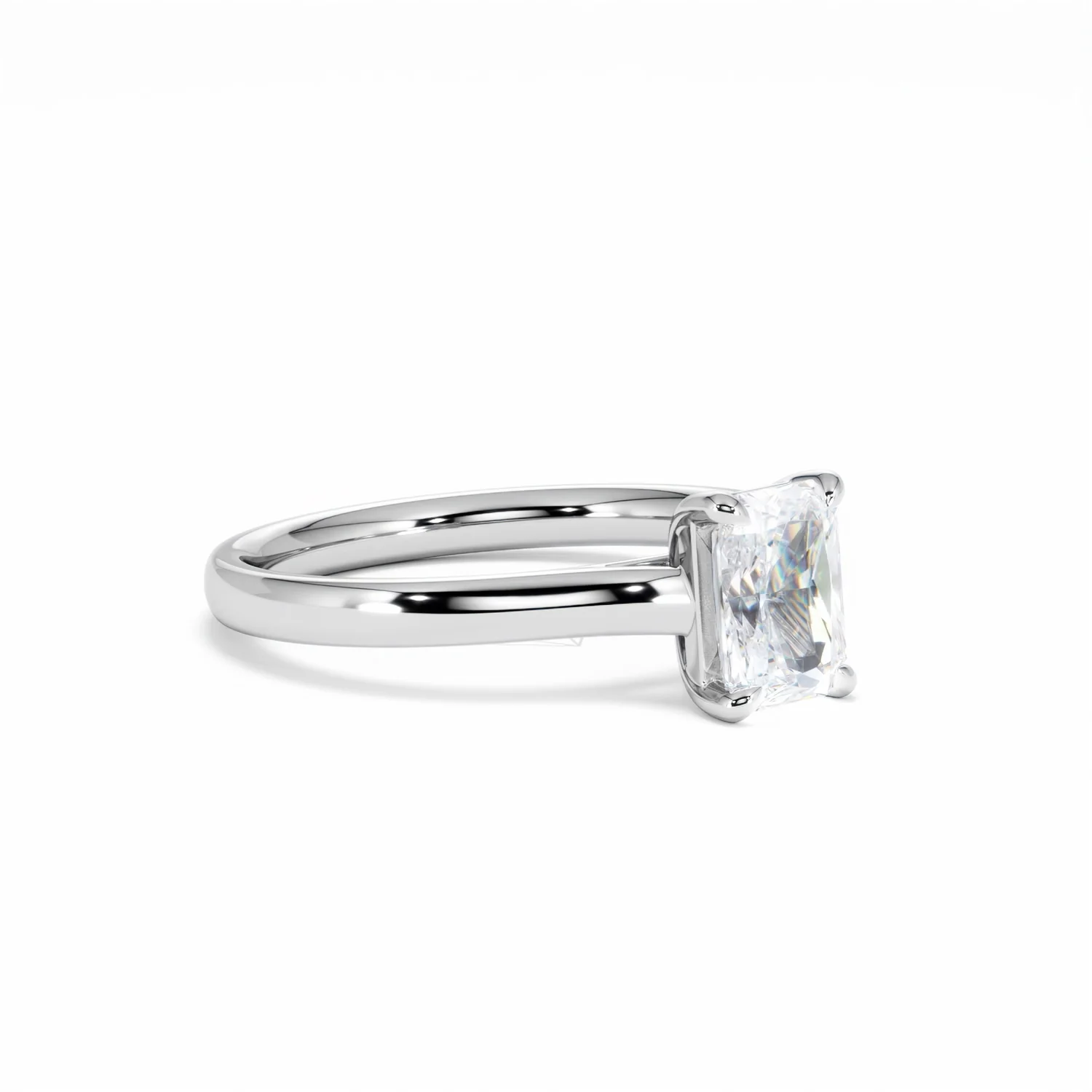 Amora Radiant 1.00ct Lab Diamond Engagement Ring F/VS1 Set in 18K White Gold - Image 19