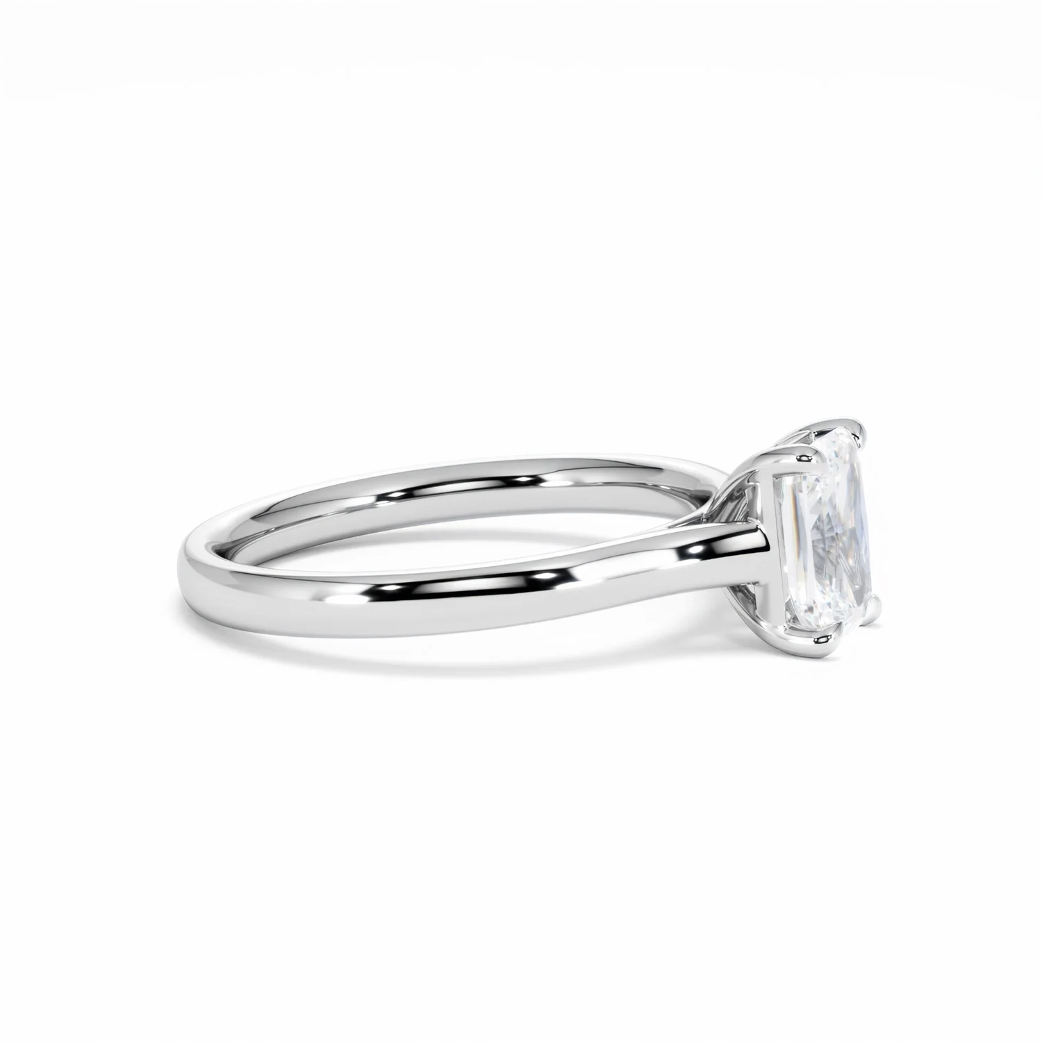 Amora Radiant 1.00ct Lab Diamond Engagement Ring F/VS1 Set in 18K White Gold - Image 25