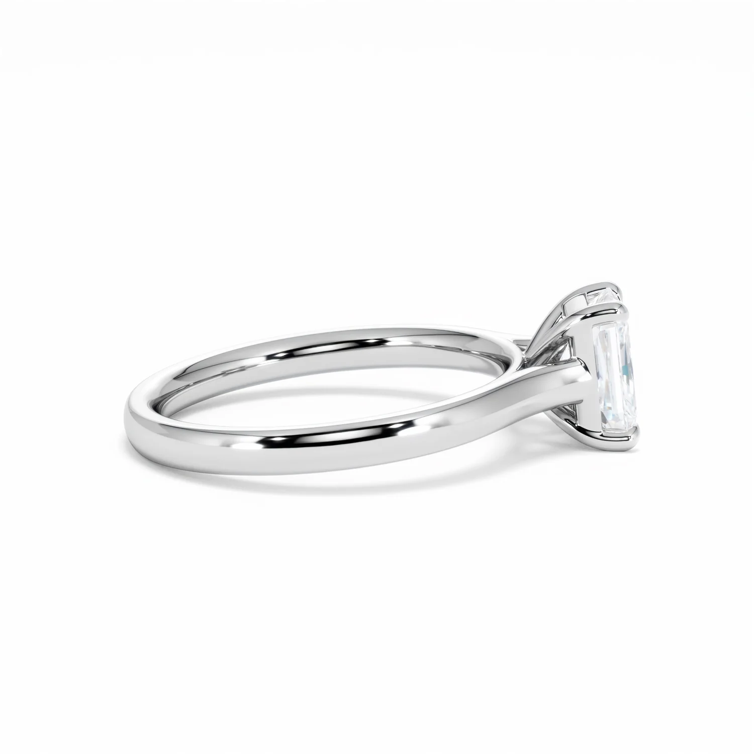 Amora Radiant 1.00ct Lab Diamond Engagement Ring F/VS1 Set in 18K White Gold - Image 30