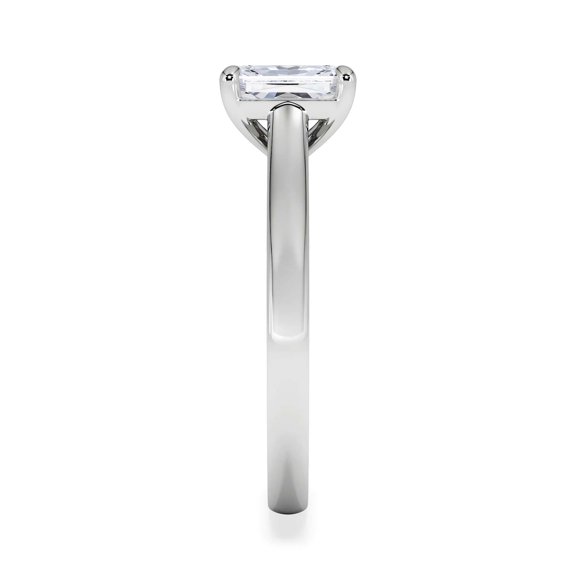 Amora Radiant 1.00ct Lab Diamond Engagement Ring F/VS1 Set in 18K White Gold - Image 5