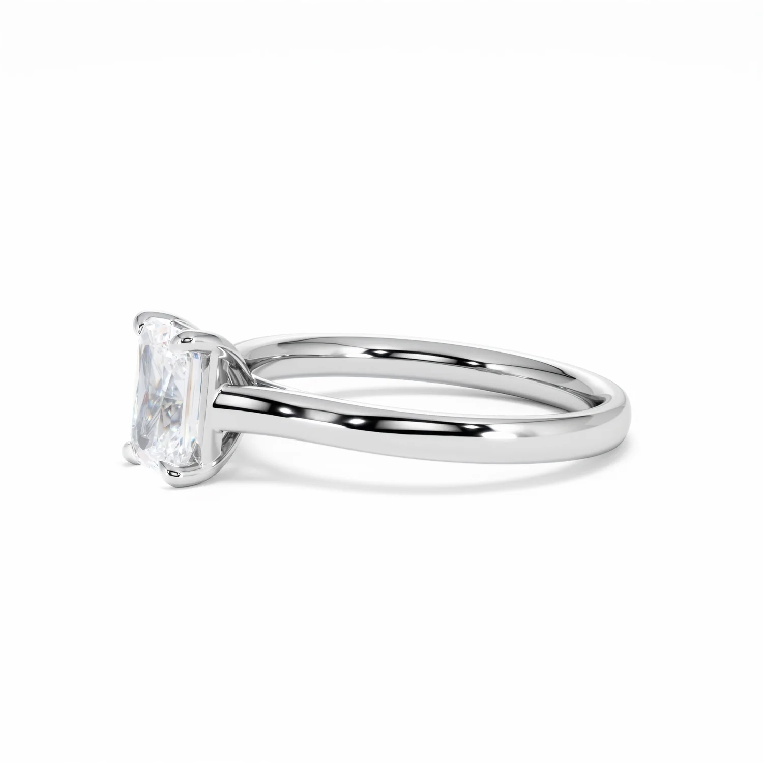 Amora Radiant 1.00ct Lab Diamond Engagement Ring F/VS1 Set in 18K White Gold - Image 76