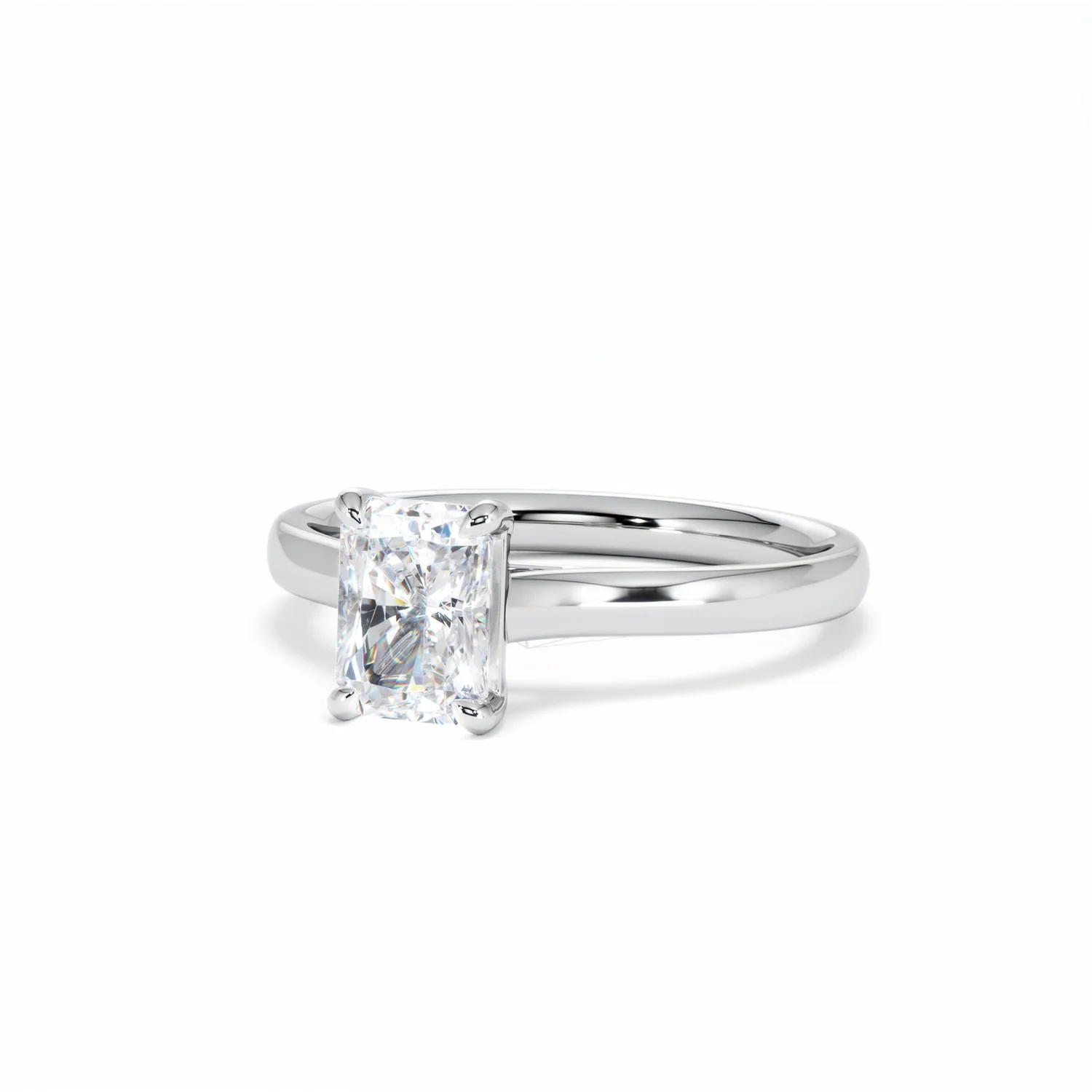Amora Radiant 1.00ct Lab Diamond Engagement Ring F/VS1 Set in 18K White Gold - Image 85