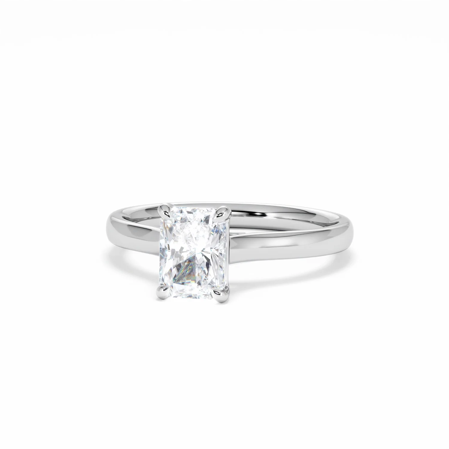 Amora Radiant 1.00ct Lab Diamond Engagement Ring F/VS1 Set in 18K White Gold - Image 87