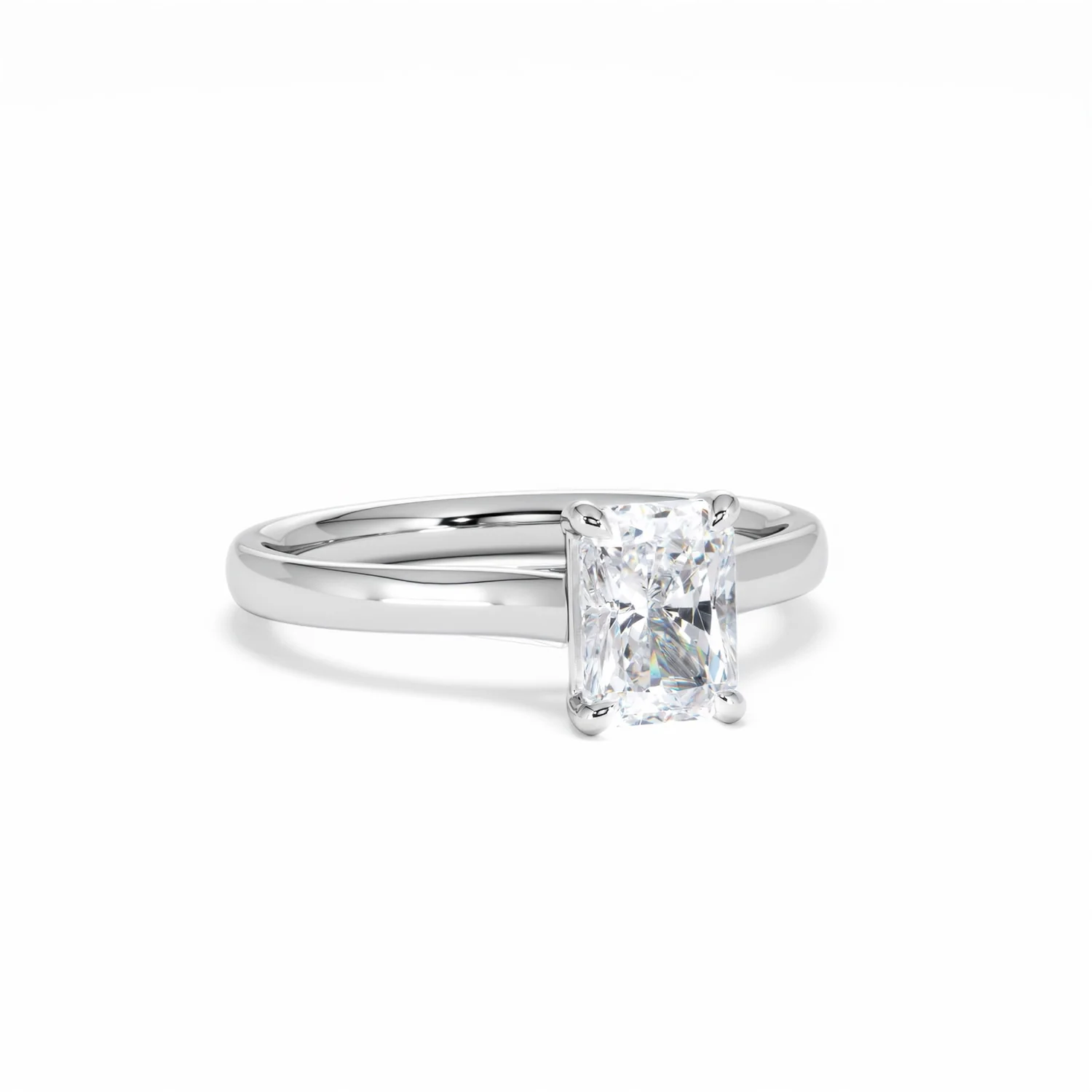 Amora Radiant 1.00ct Lab Diamond Engagement Ring F/VS1 Set in Platinum - Image 14