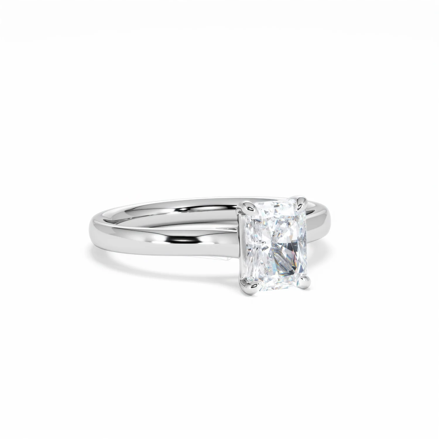 Amora Radiant 1.00ct Lab Diamond Engagement Ring F/VS1 Set in Platinum - Image 15