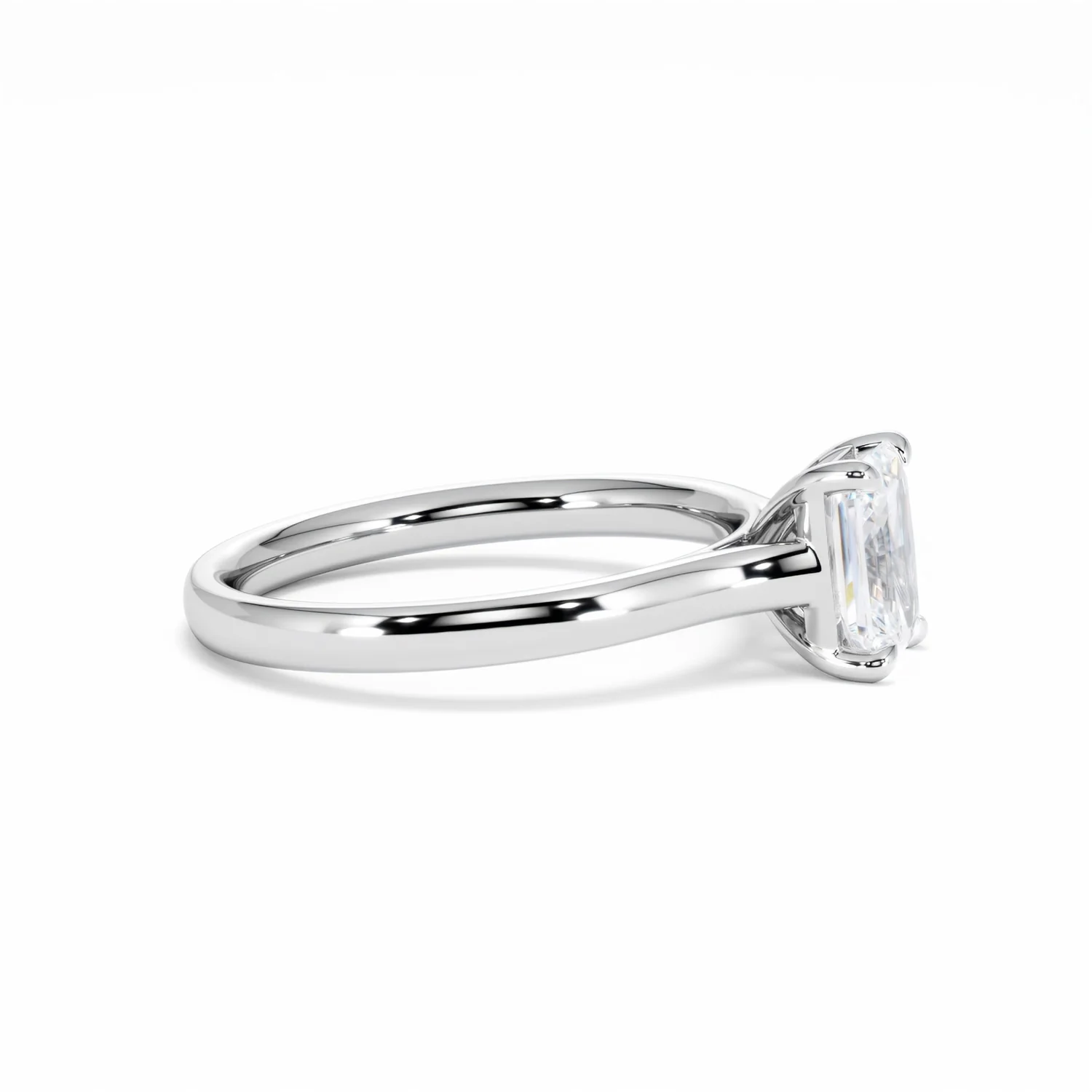 Amora Radiant 1.00ct Lab Diamond Engagement Ring F/VS1 Set in Platinum - Image 26
