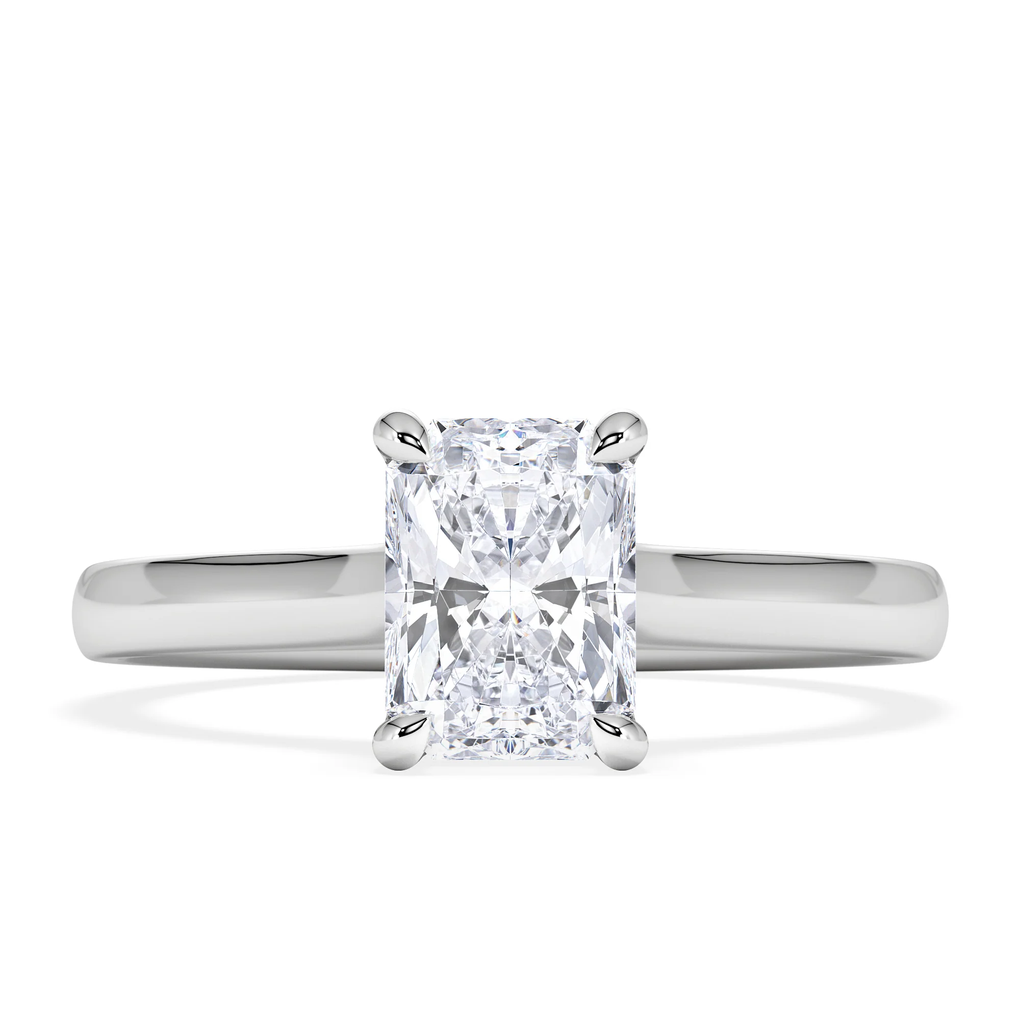 Amora Radiant 1.00ct Lab Diamond Engagement Ring F/VS1 Set in Platinum - Image 5