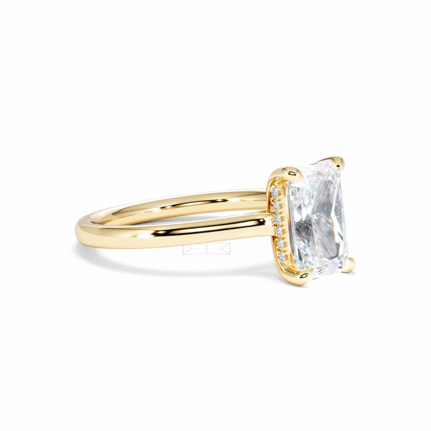 Amora Radiant 2.00ct Hidden Halo Lab Diamond Engagement Ring F/VS1 Set in 18K Gold - Image 20