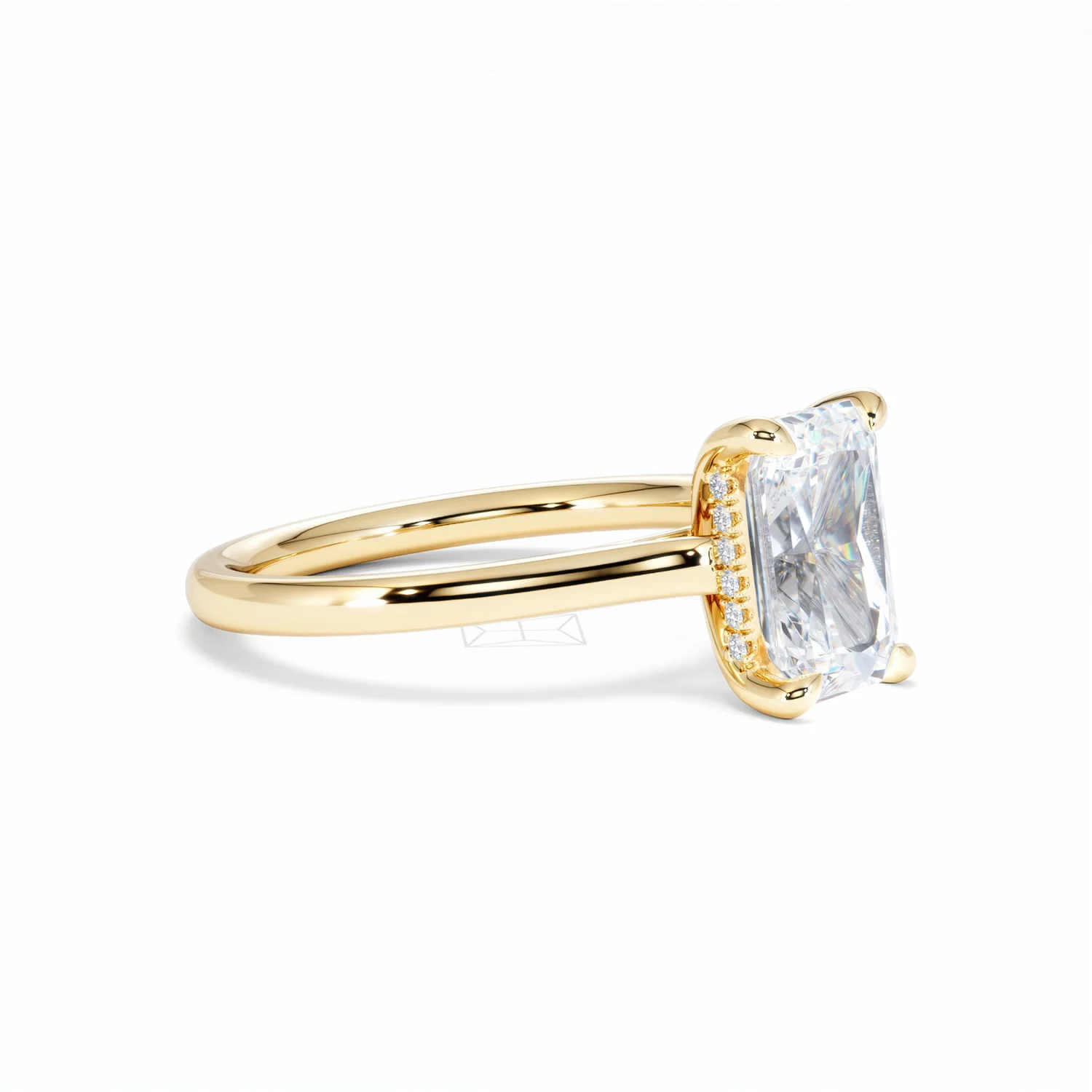 Amora Radiant 2.00ct Hidden Halo Lab Diamond Engagement Ring F/VS1 Set in 18K Gold - Image 21
