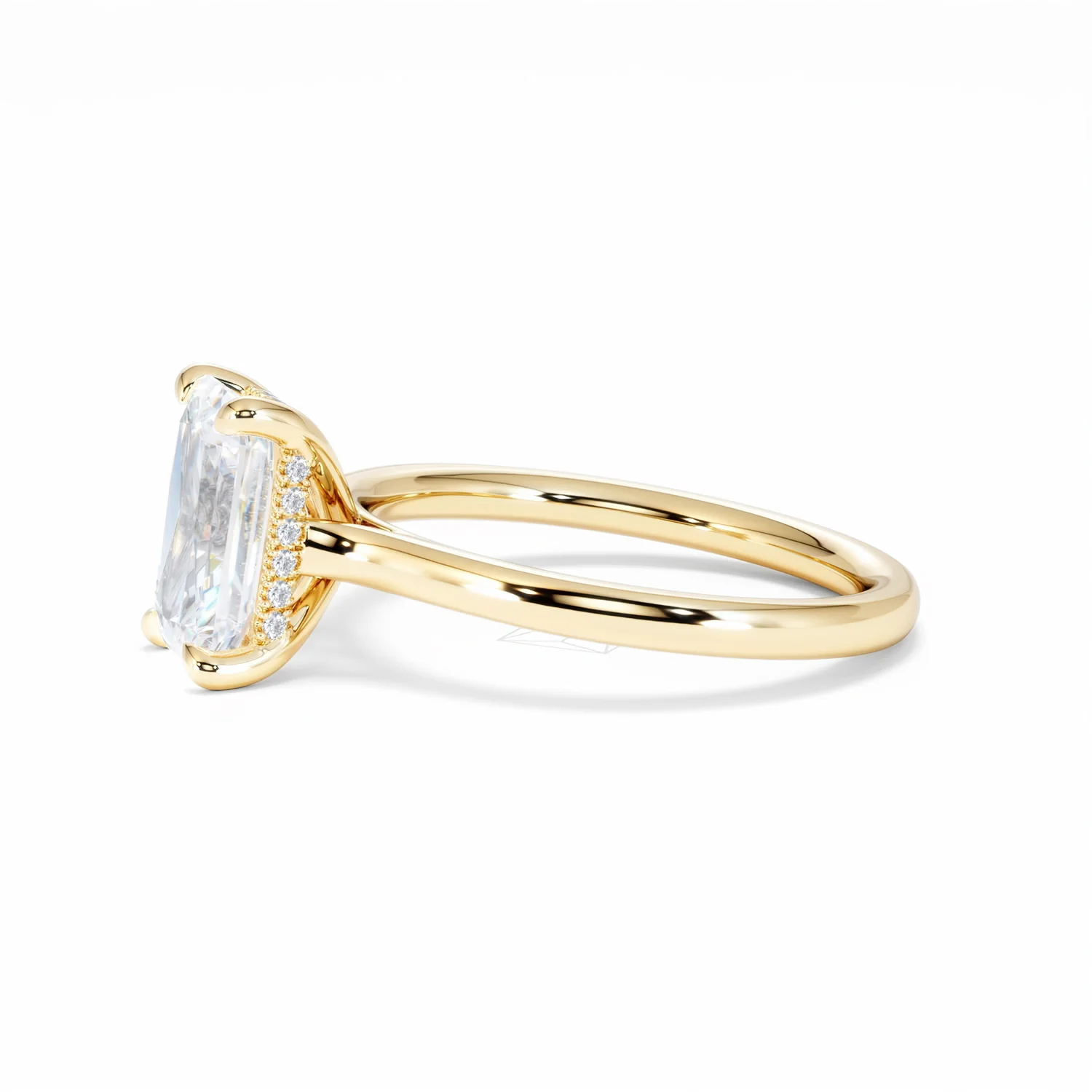 Amora Radiant 2.00ct Hidden Halo Lab Diamond Engagement Ring F/VS1 Set in 18K Gold - Image 74