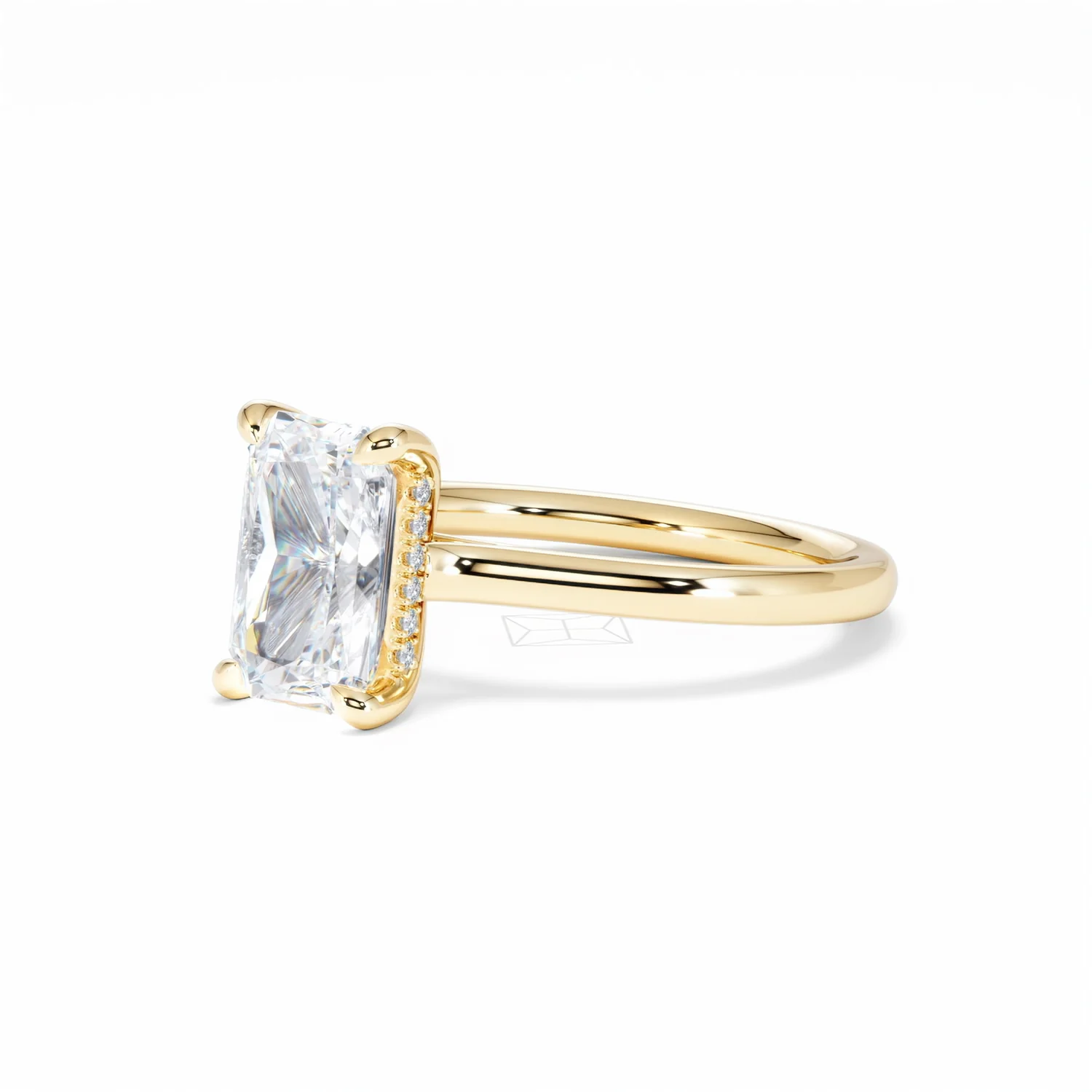 Amora Radiant 2.00ct Hidden Halo Lab Diamond Engagement Ring F/VS1 Set in 18K Gold - Image 81