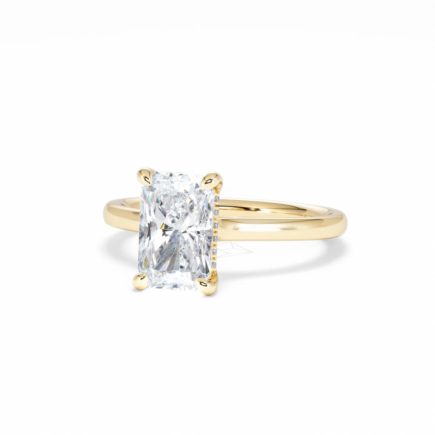 Amora Radiant 2.00ct Hidden Halo Lab Diamond Engagement Ring F/VS1 Set in 18K Gold - Image 86