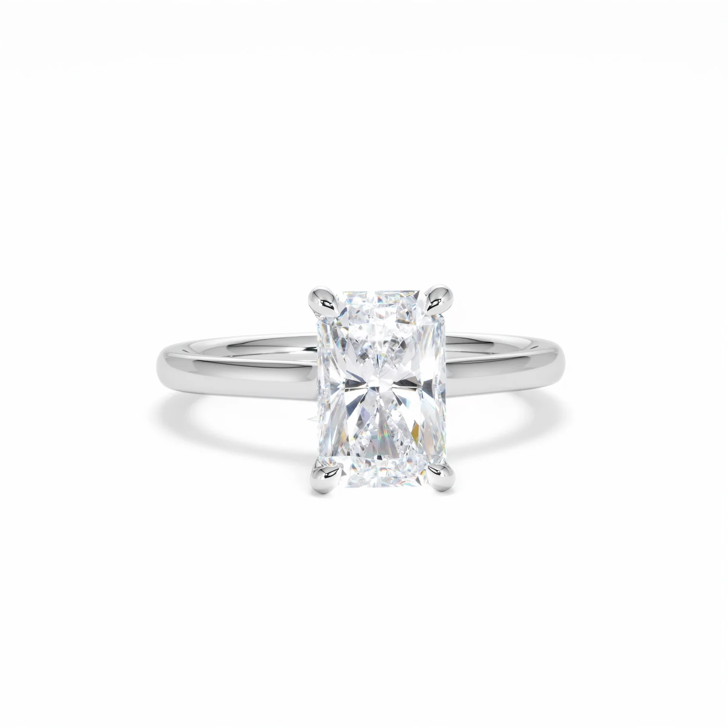 Amora Radiant 2.00ct Hidden Halo Lab Diamond Engagement Ring F/VS1 Set in 18K White Gold - Image 11