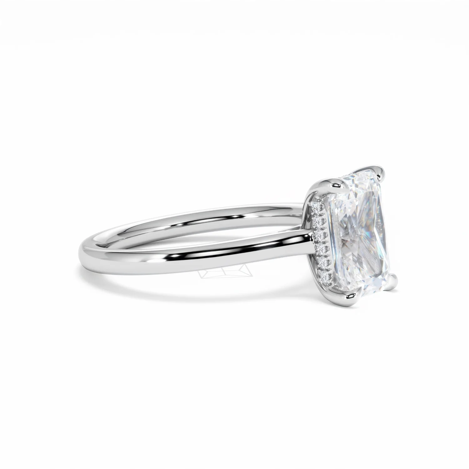 Amora Radiant 2.00ct Hidden Halo Lab Diamond Engagement Ring F/VS1 Set in 18K White Gold - Image 22