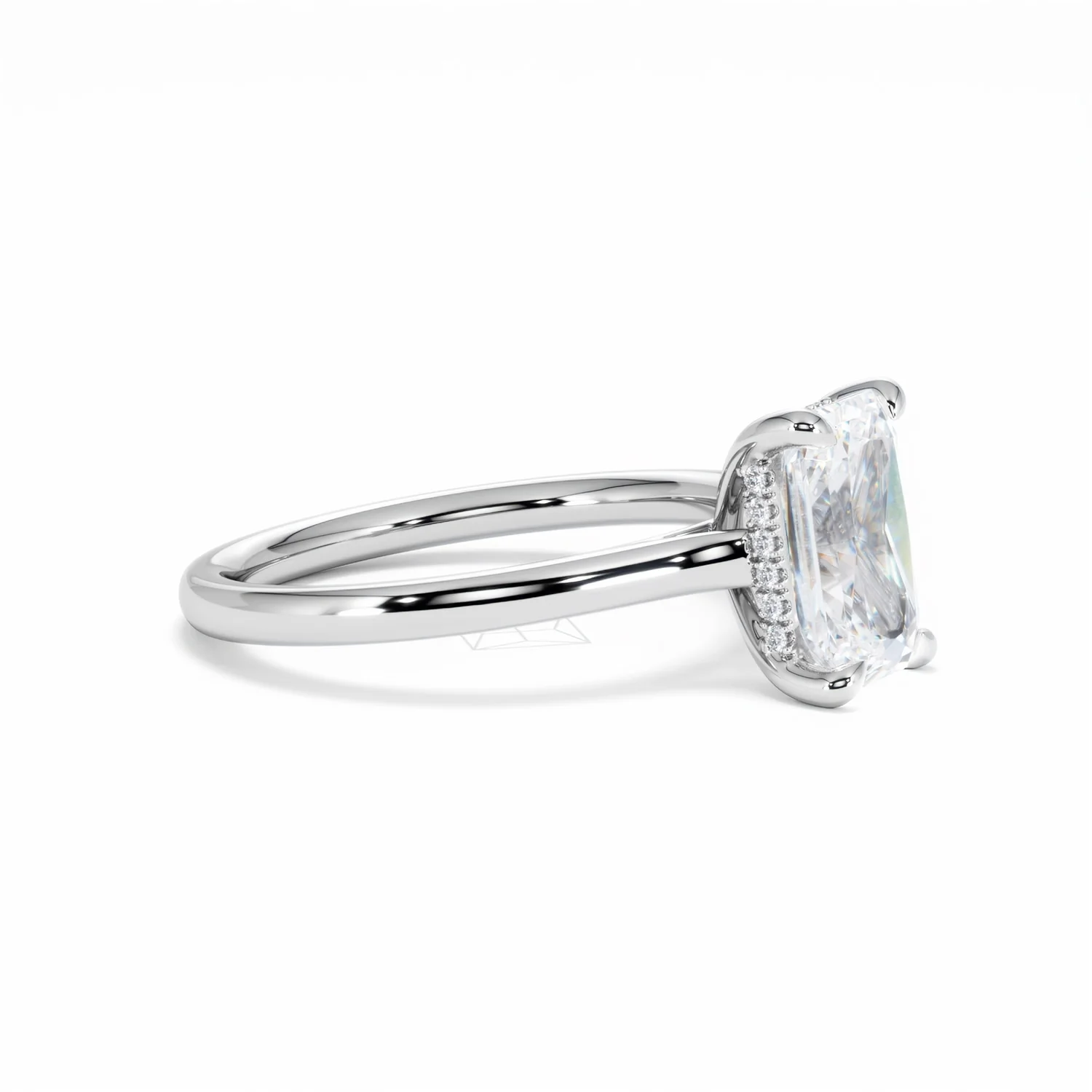 Amora Radiant 2.00ct Hidden Halo Lab Diamond Engagement Ring F/VS1 Set in 18K White Gold - Image 23
