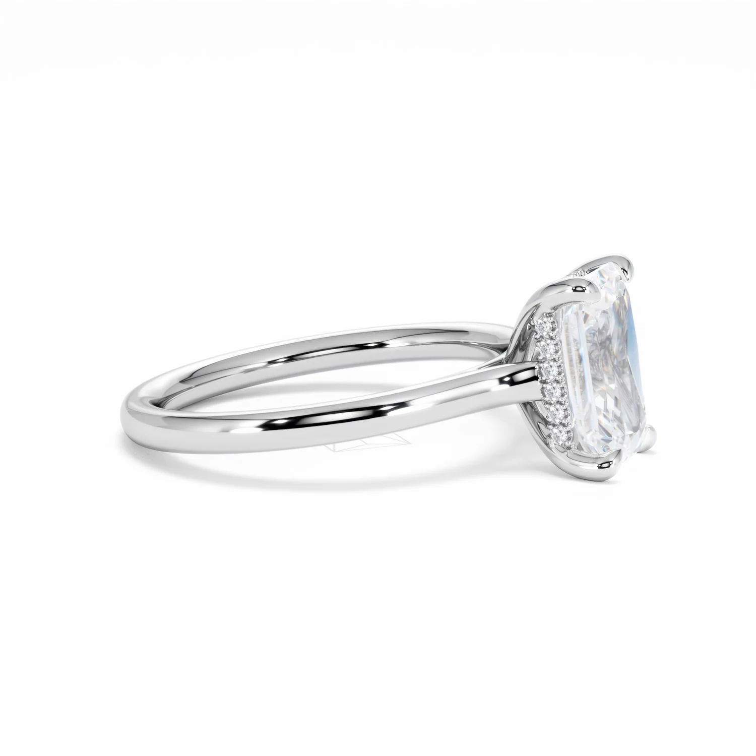 Amora Radiant 2.00ct Hidden Halo Lab Diamond Engagement Ring F/VS1 Set in 18K White Gold - Image 25