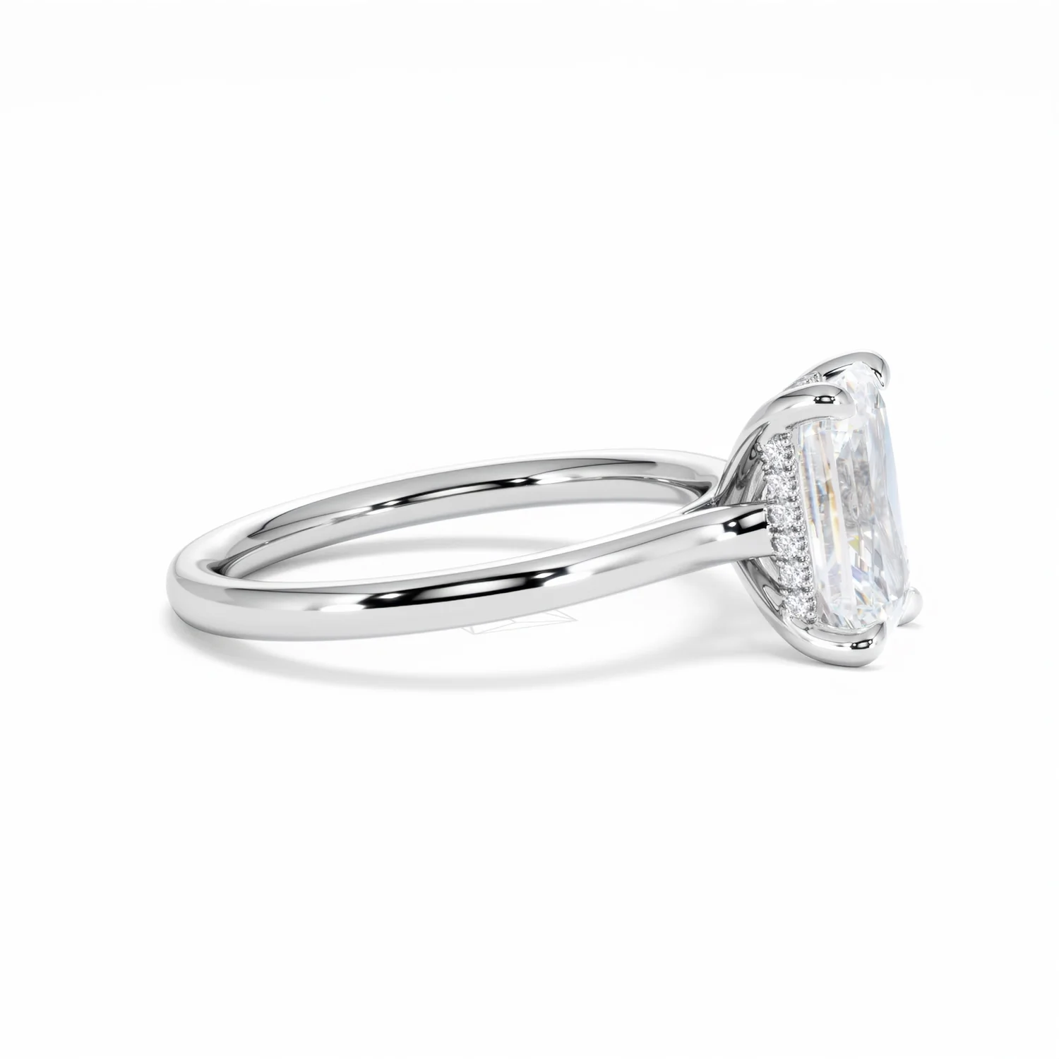 Amora Radiant 2.00ct Hidden Halo Lab Diamond Engagement Ring F/VS1 Set in 18K White Gold - Image 26