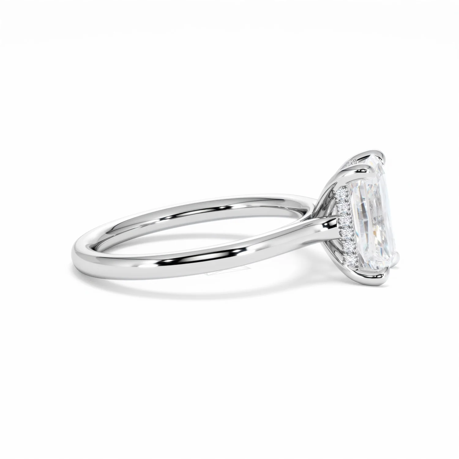 Amora Radiant 2.00ct Hidden Halo Lab Diamond Engagement Ring F/VS1 Set in 18K White Gold - Image 27