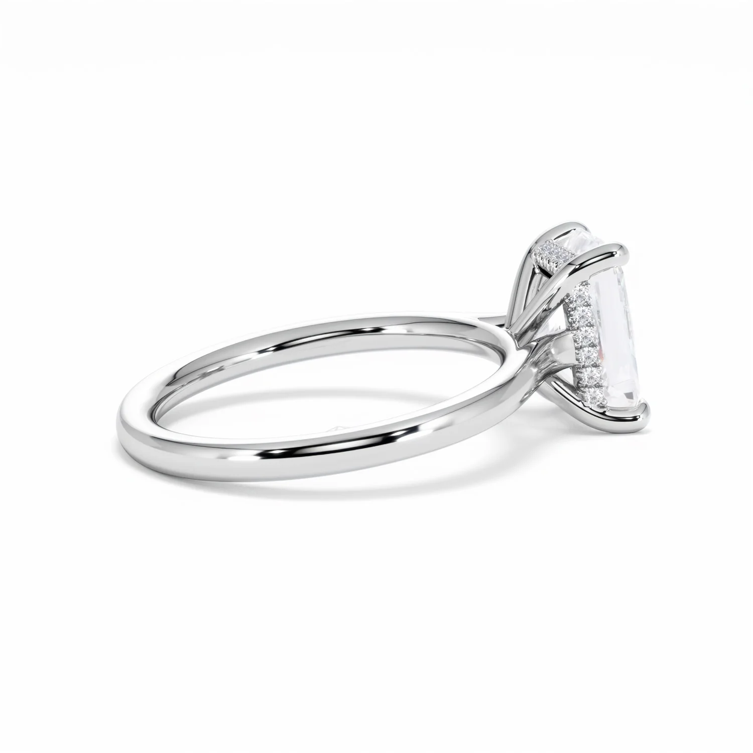Amora Radiant 2.00ct Hidden Halo Lab Diamond Engagement Ring F/VS1 Set in 18K White Gold - Image 34
