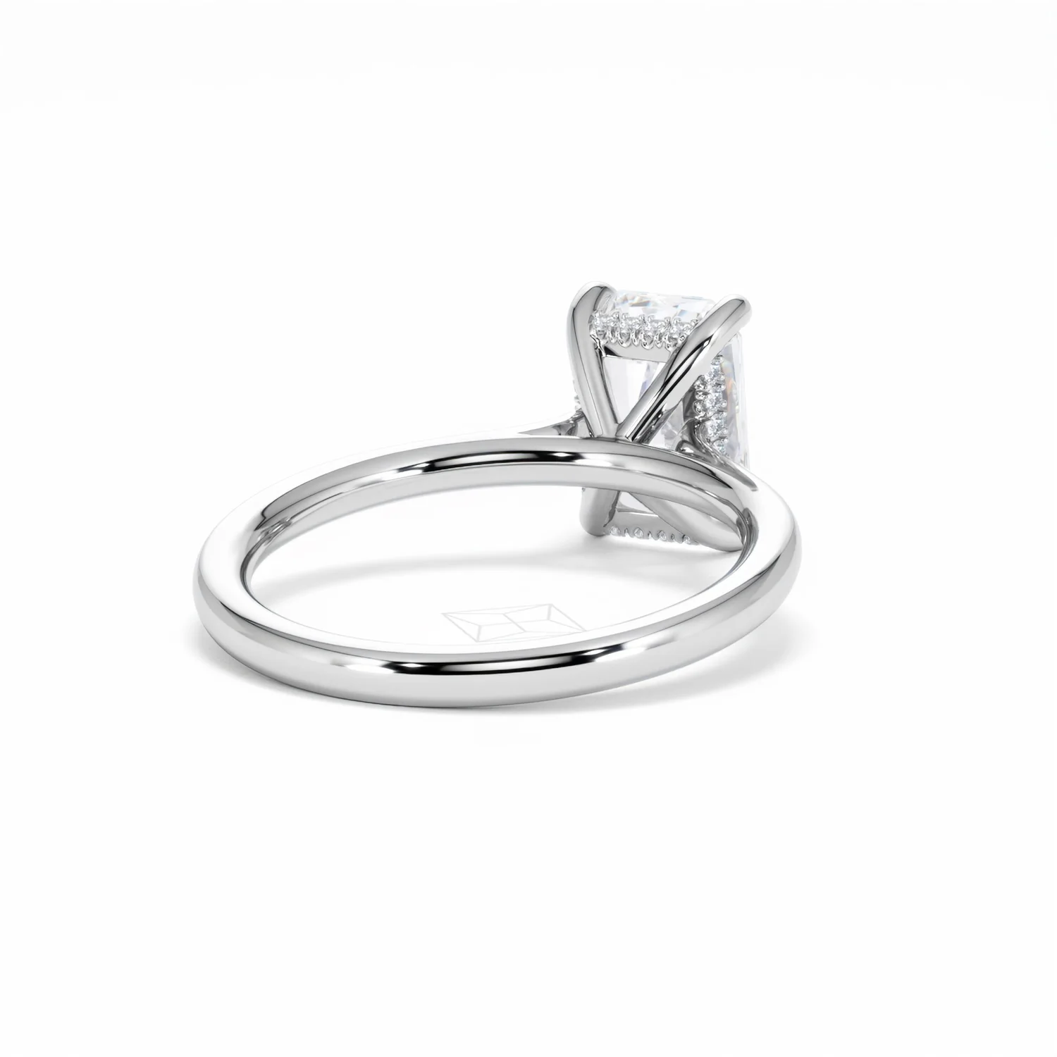 Amora Radiant 2.00ct Hidden Halo Lab Diamond Engagement Ring F/VS1 Set in 18K White Gold - Image 44