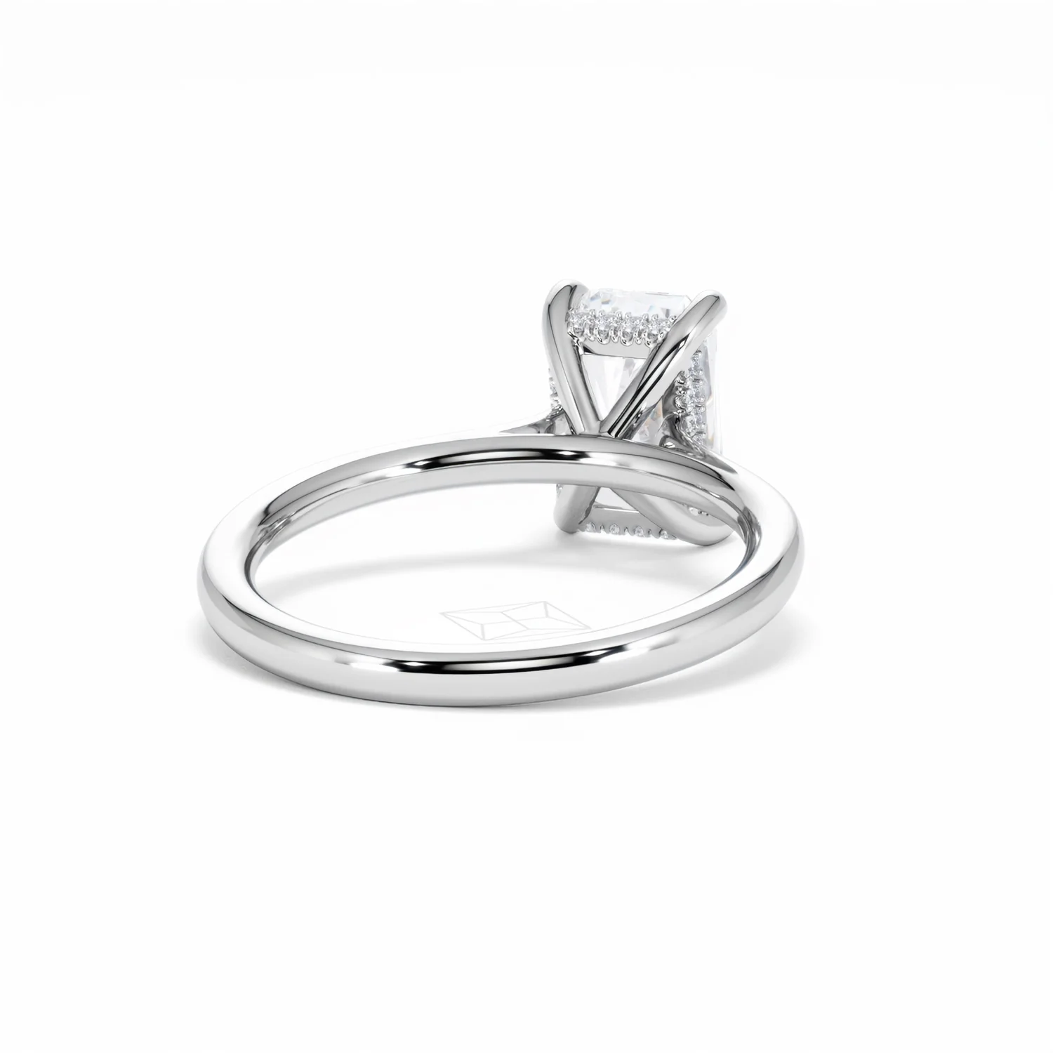 Amora Radiant 2.00ct Hidden Halo Lab Diamond Engagement Ring F/VS1 Set in 18K White Gold - Image 45