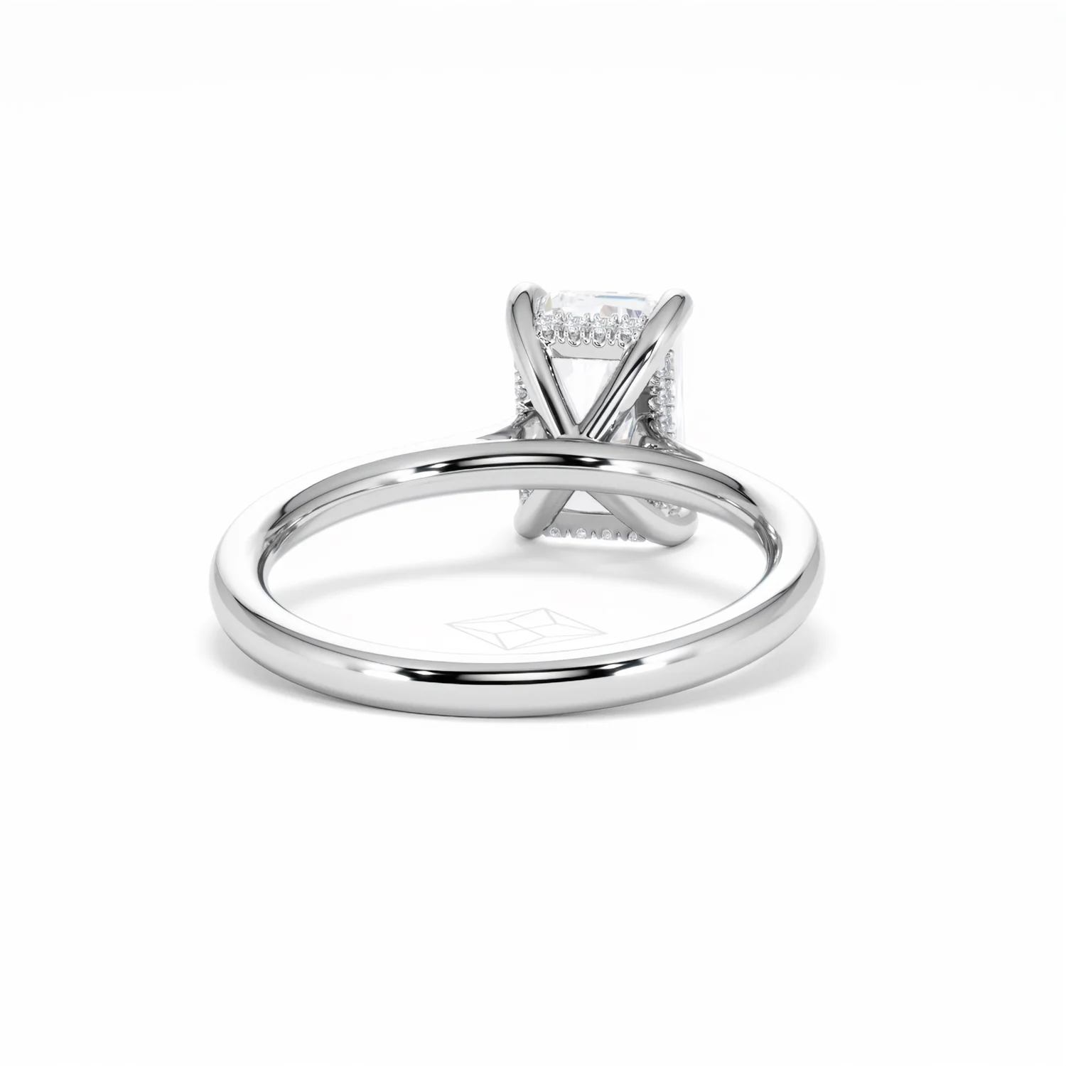 Amora Radiant 2.00ct Hidden Halo Lab Diamond Engagement Ring F/VS1 Set in 18K White Gold - Image 47