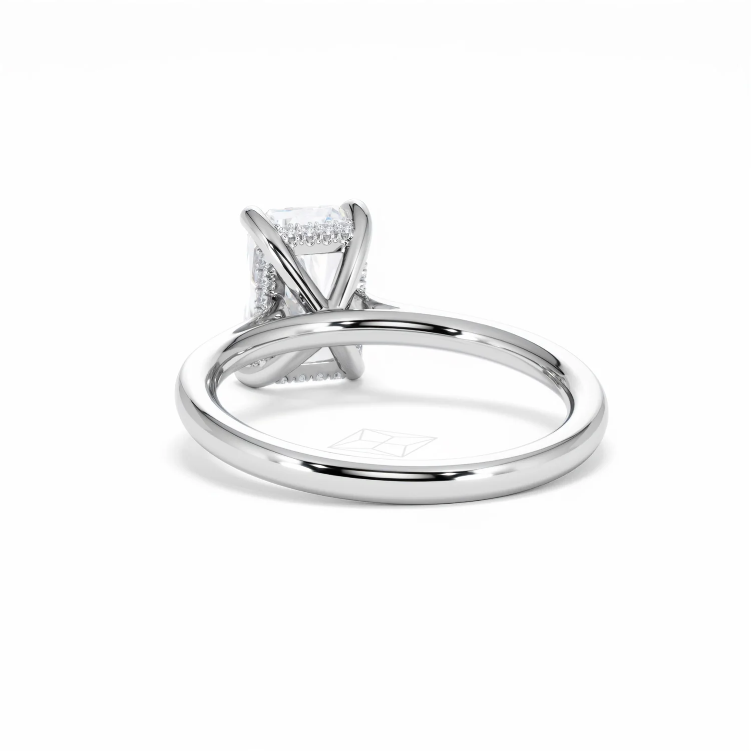 Amora Radiant 2.00ct Hidden Halo Lab Diamond Engagement Ring F/VS1 Set in 18K White Gold - Image 54