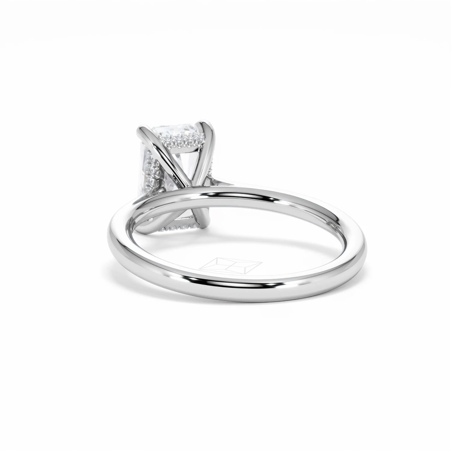 Amora Radiant 2.00ct Hidden Halo Lab Diamond Engagement Ring F/VS1 Set in 18K White Gold - Image 55
